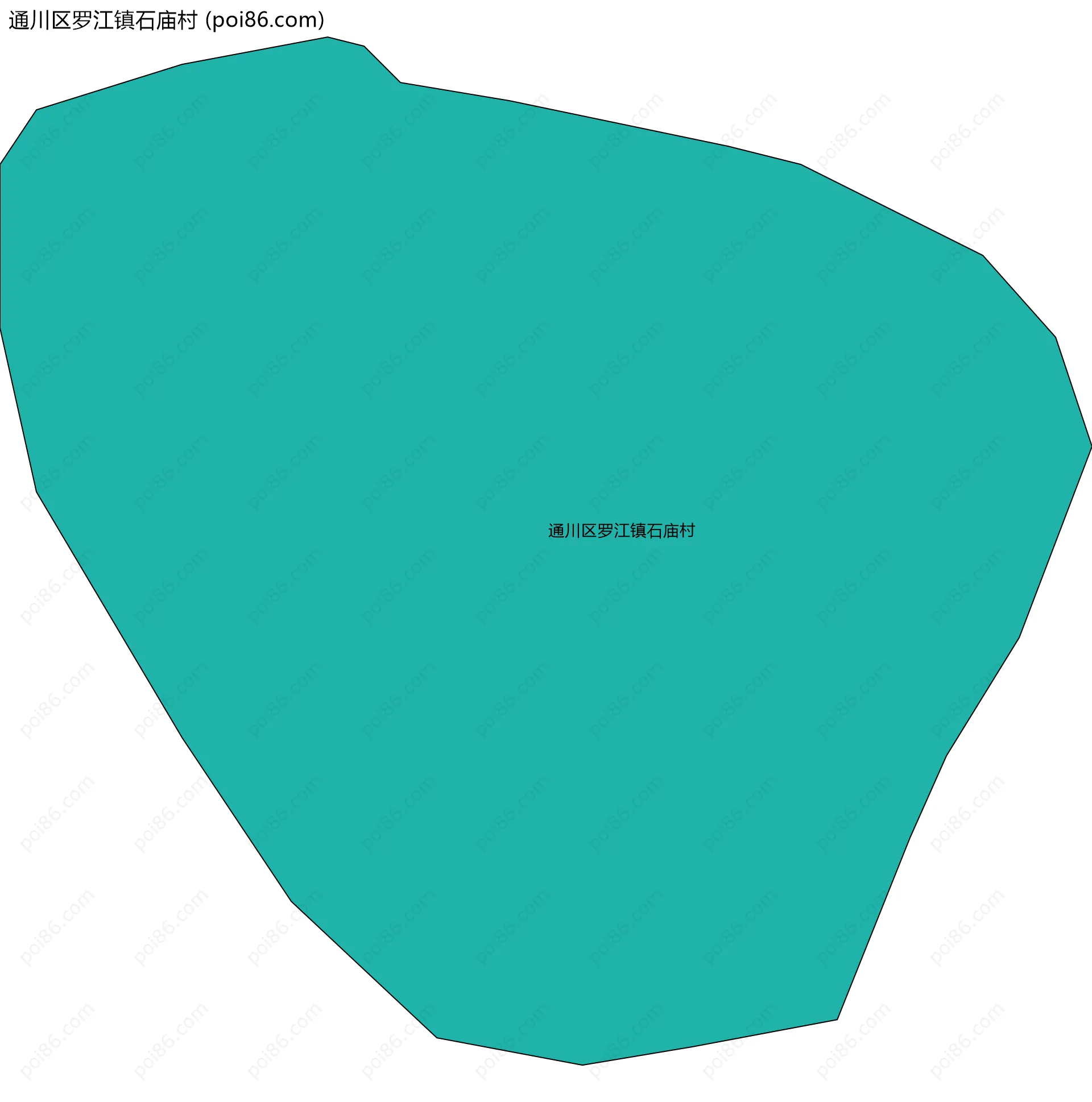 通川区罗江镇石庙村边界地图