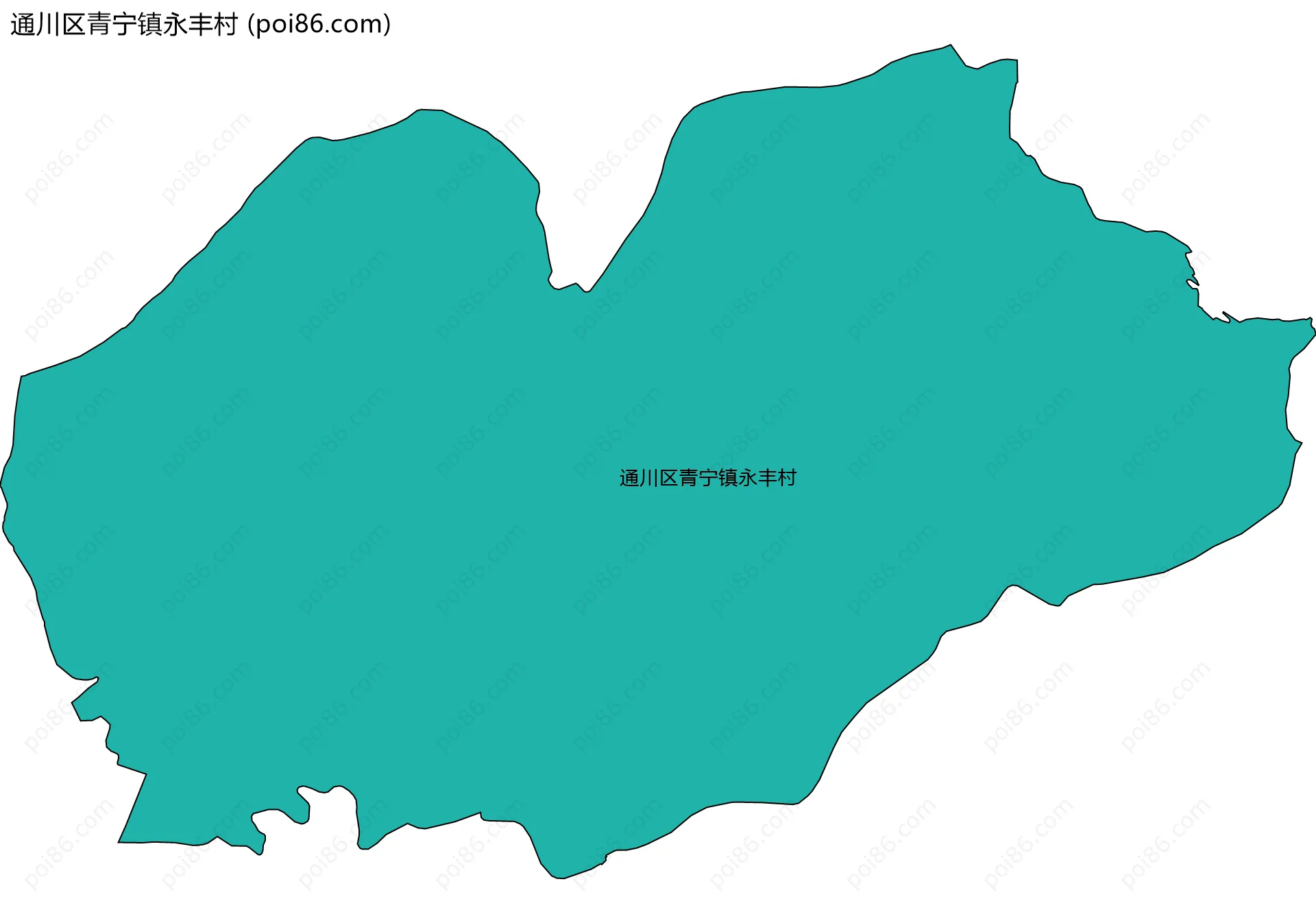通川区青宁镇永丰村边界地图