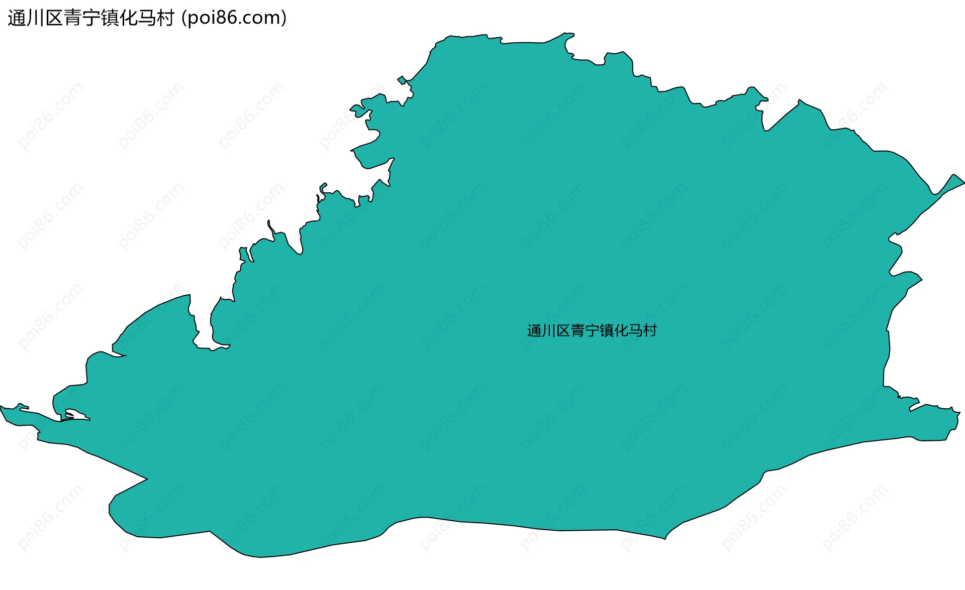 通川区青宁镇化马村边界地图