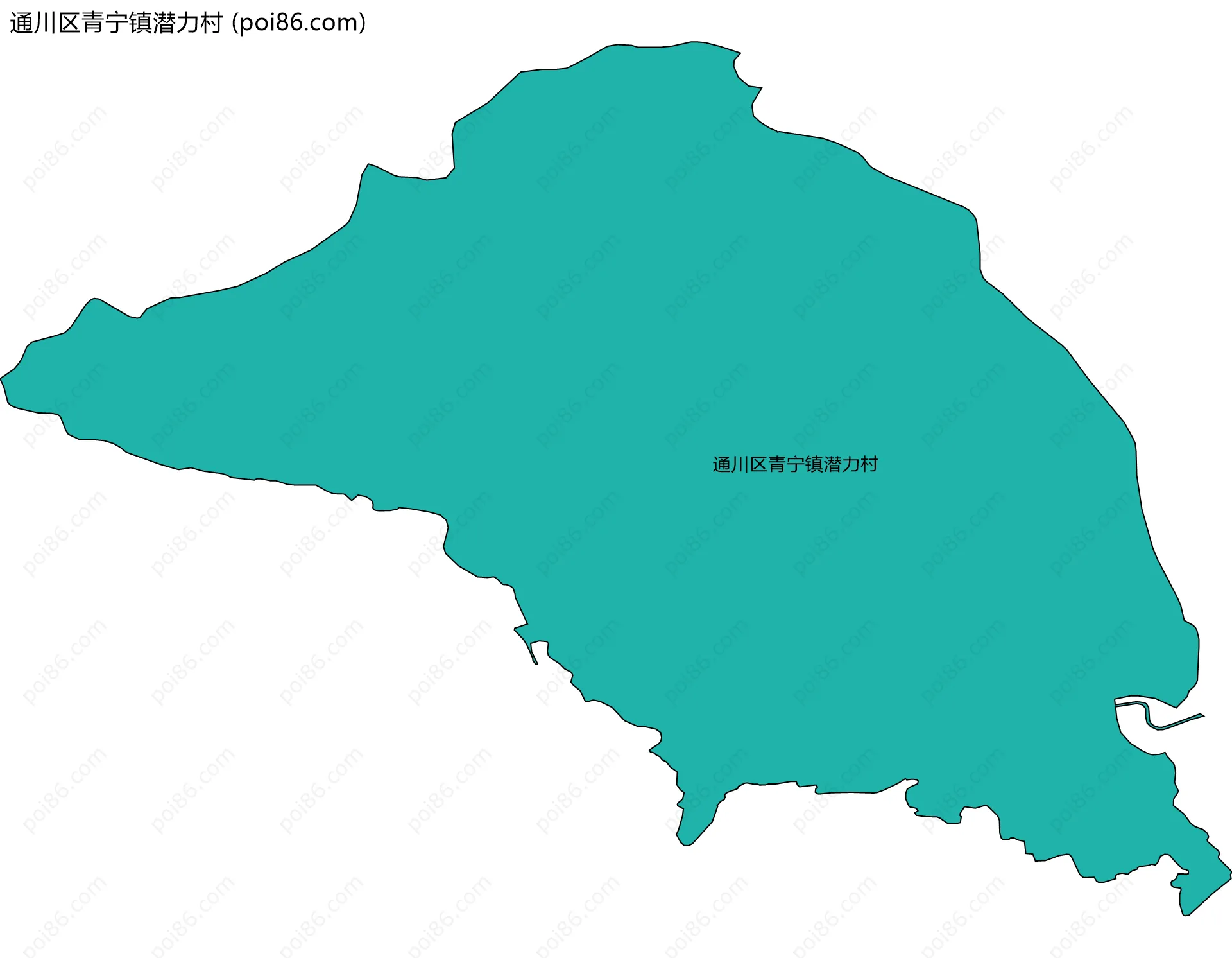 通川区青宁镇潜力村边界地图