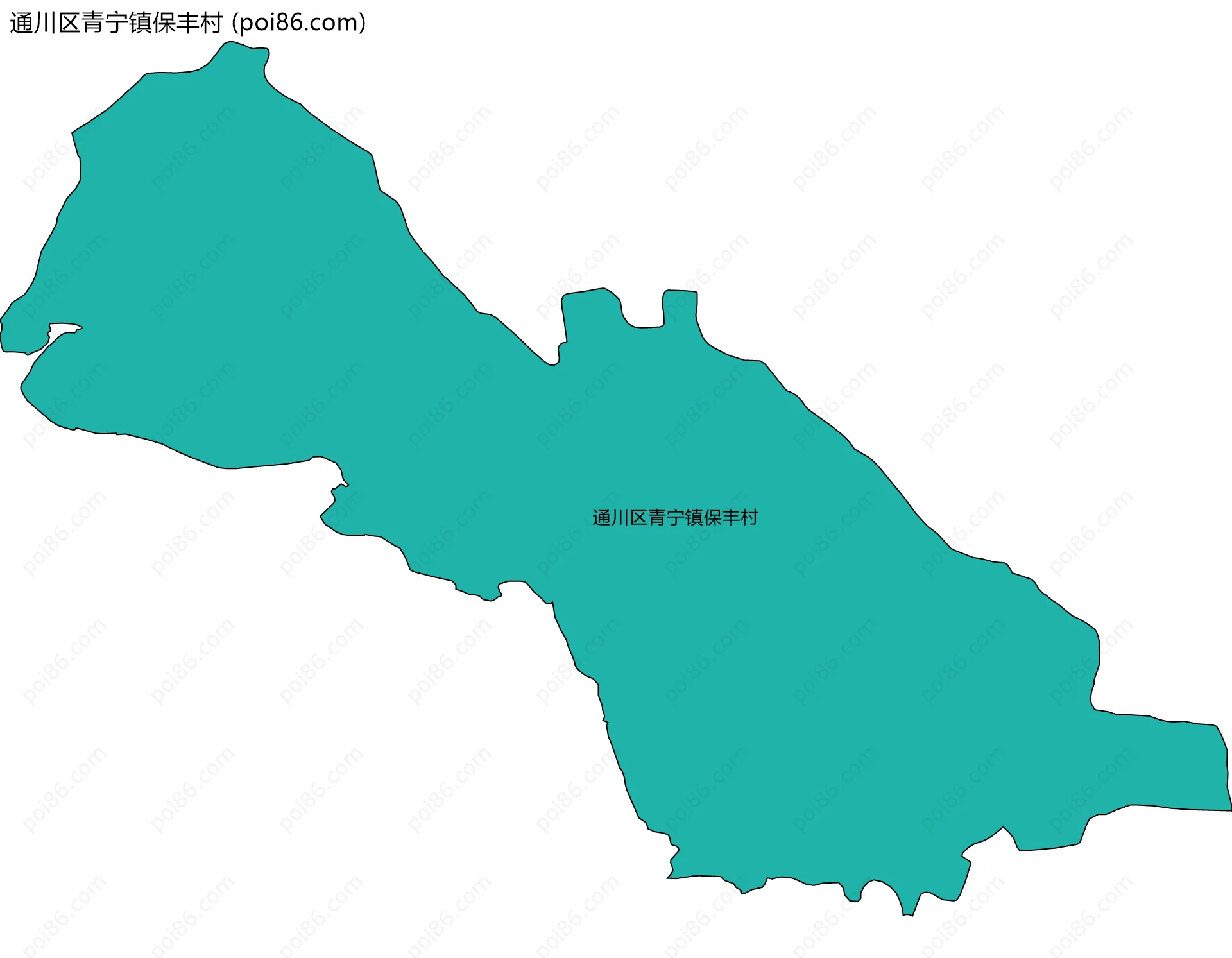 通川区青宁镇保丰村边界地图