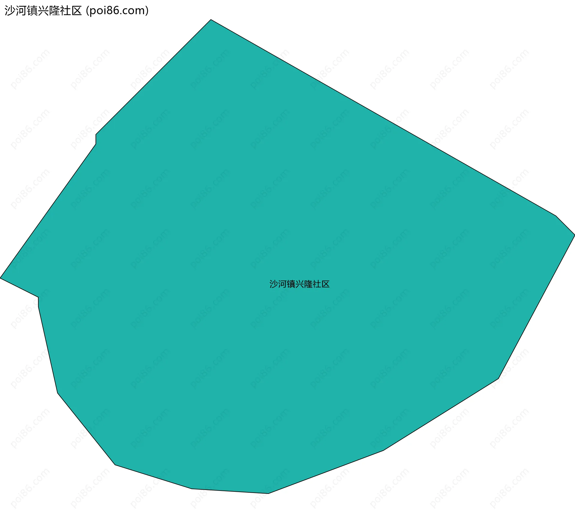 沙河镇兴隆社区边界地图