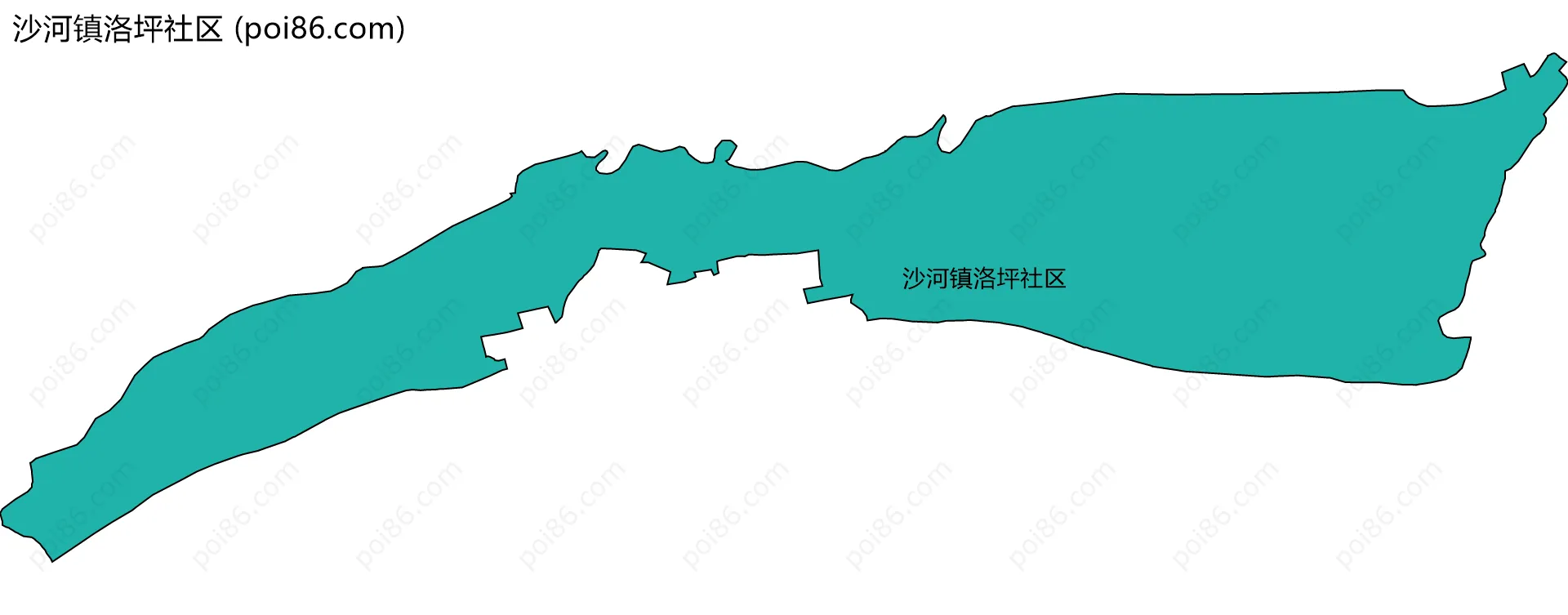 沙河镇洛坪社区边界地图