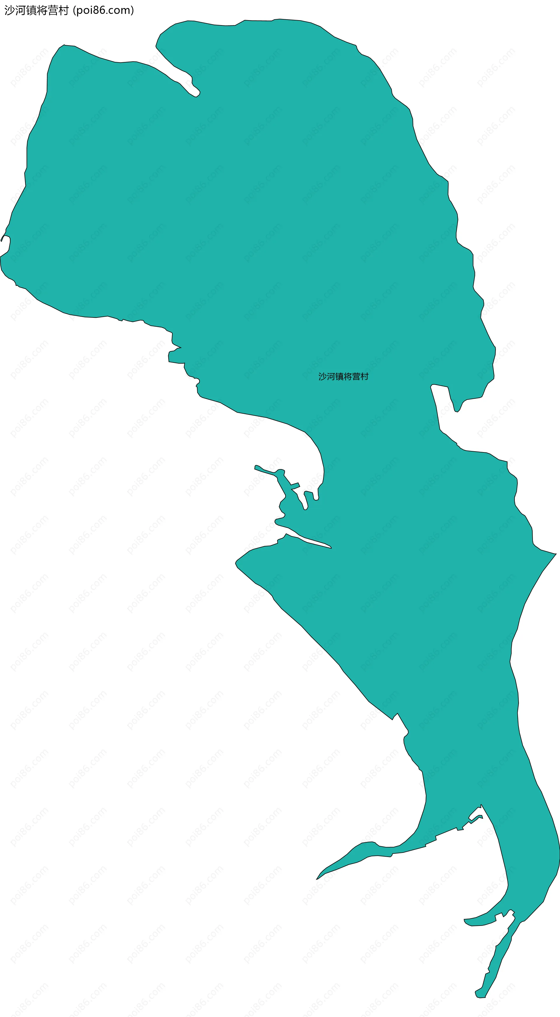 沙河镇将营村边界地图