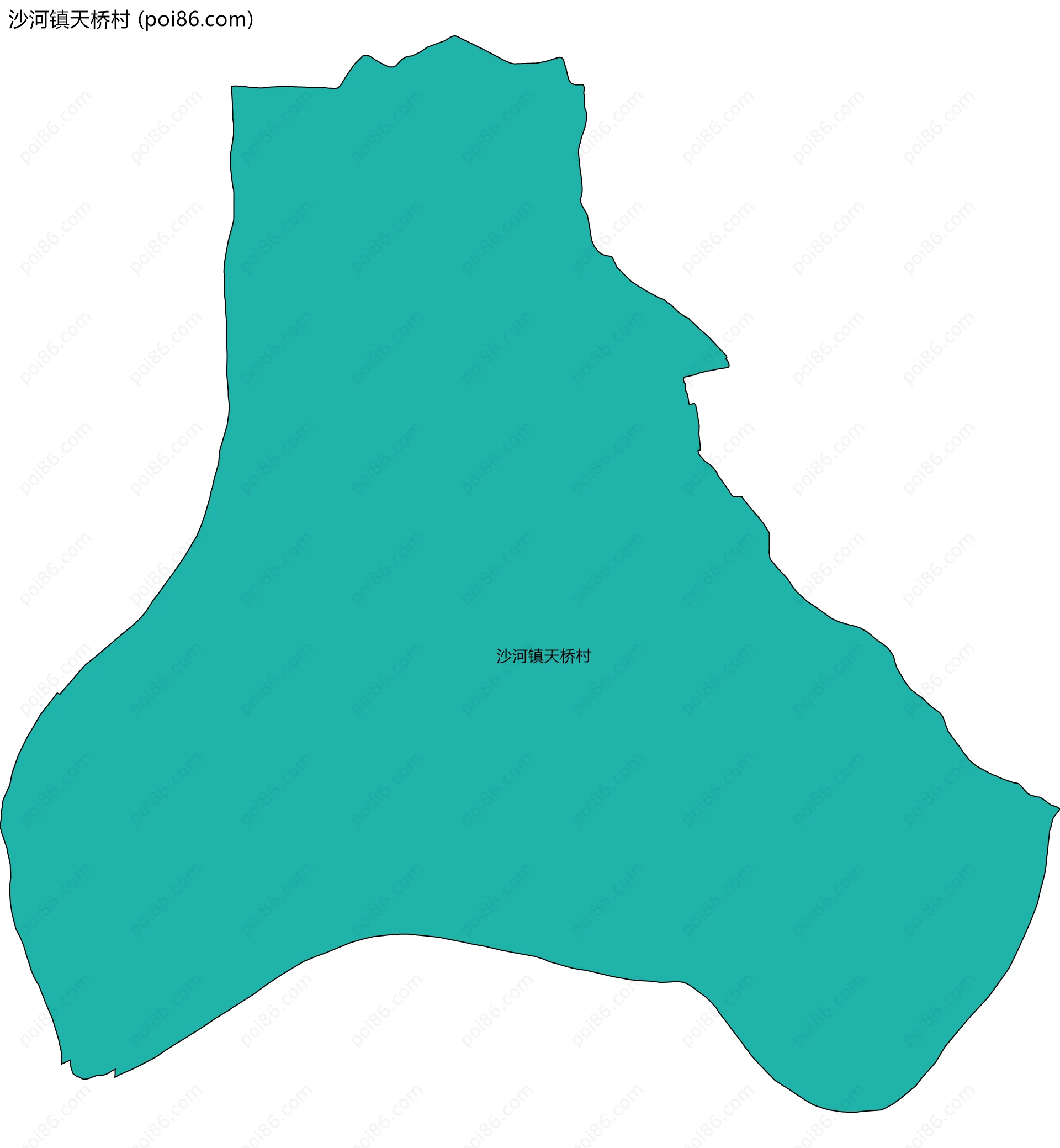 沙河镇天桥村边界地图