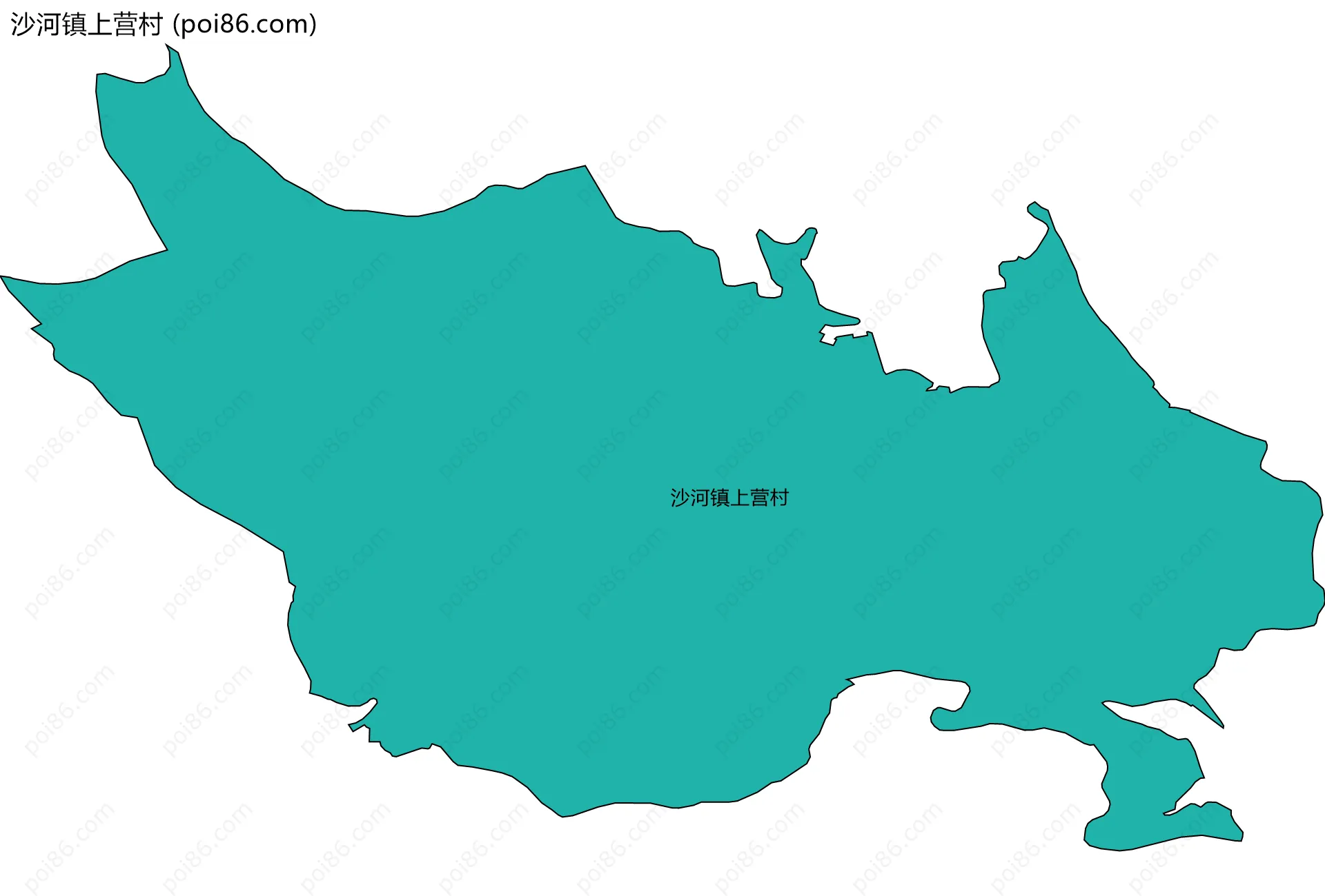 沙河镇上营村边界地图