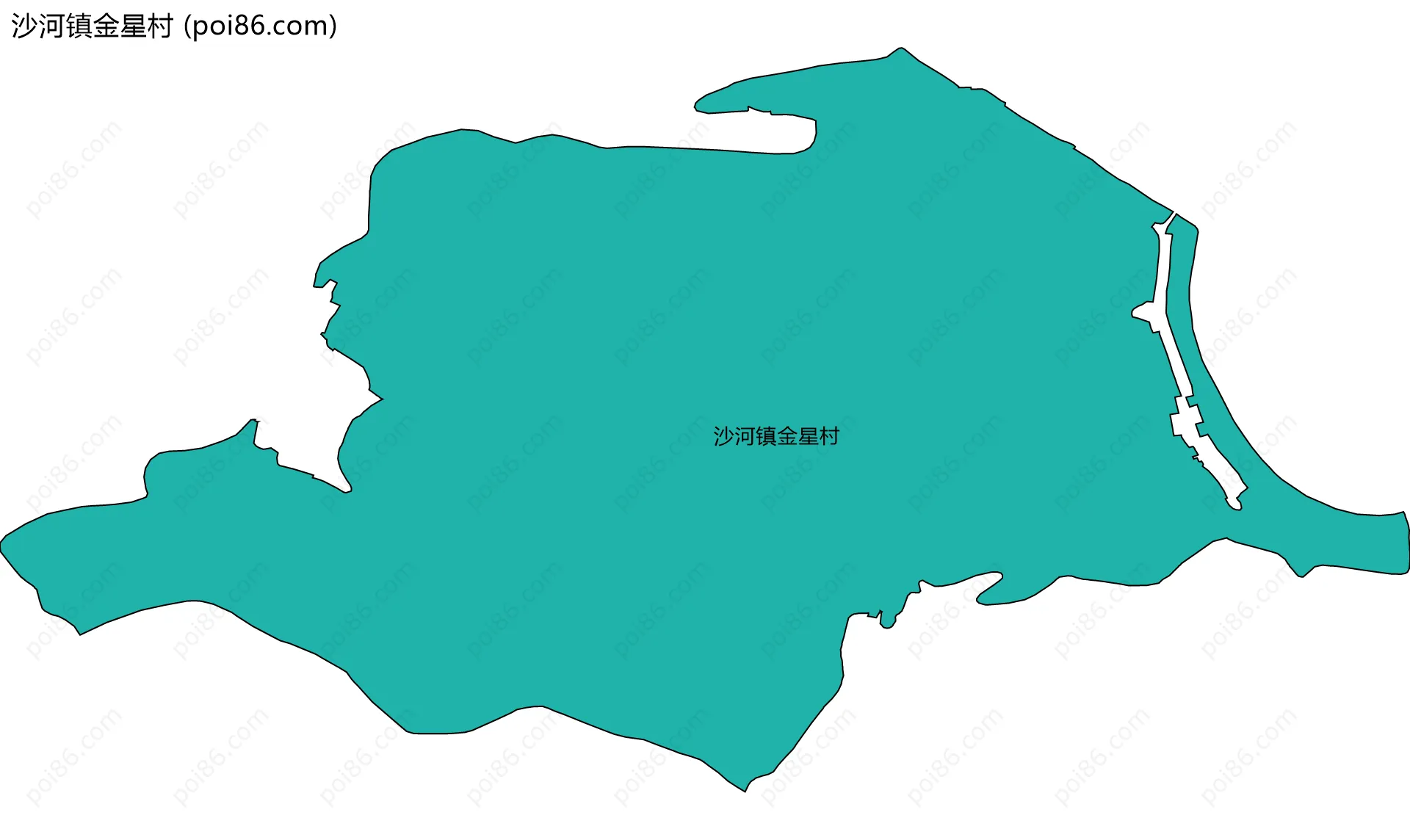 沙河镇金星村边界地图