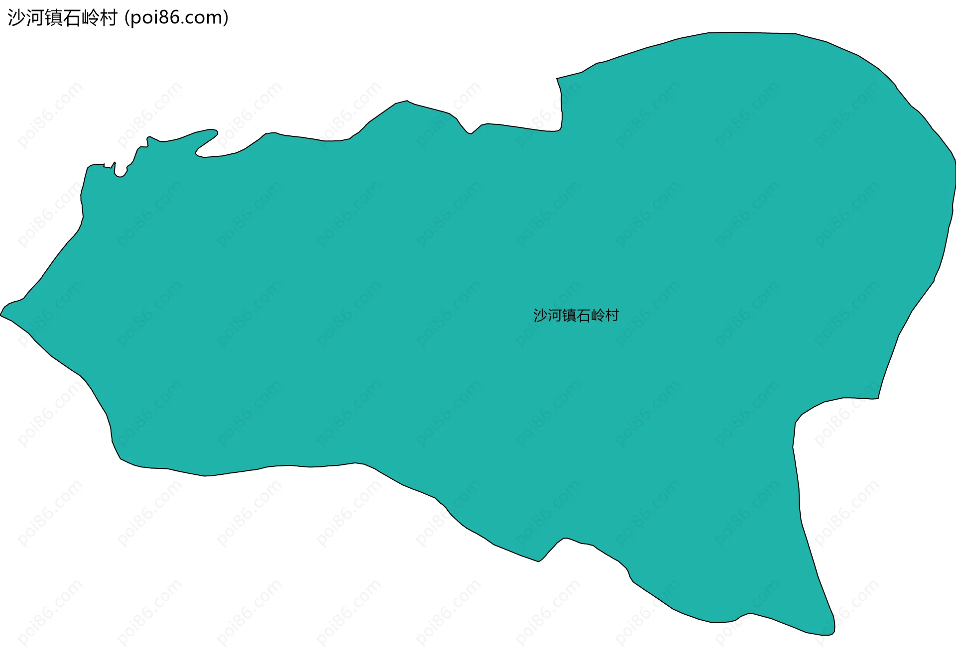 沙河镇石岭村边界地图