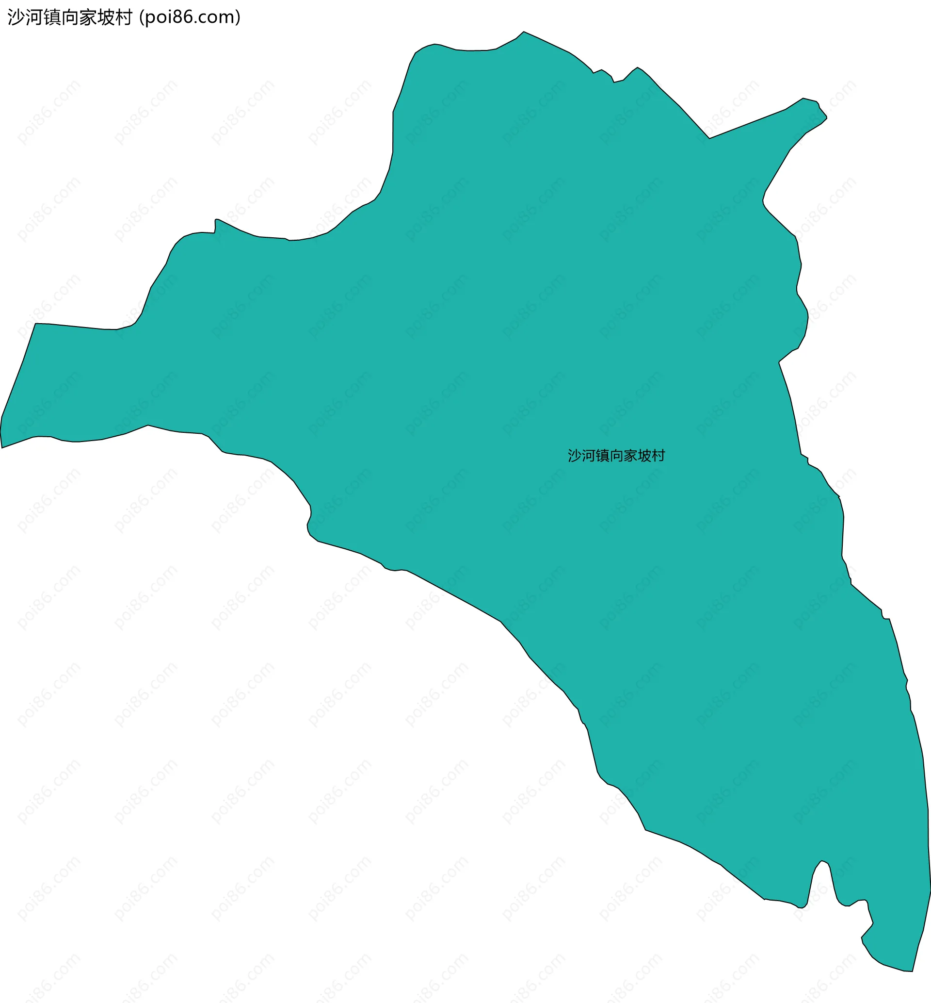 沙河镇向家坡村边界地图