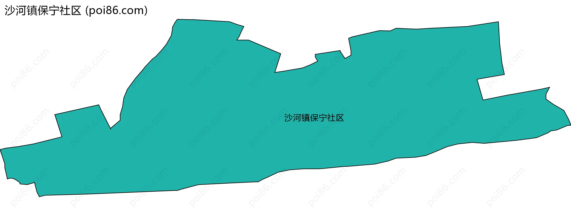 沙河镇保宁社区边界地图