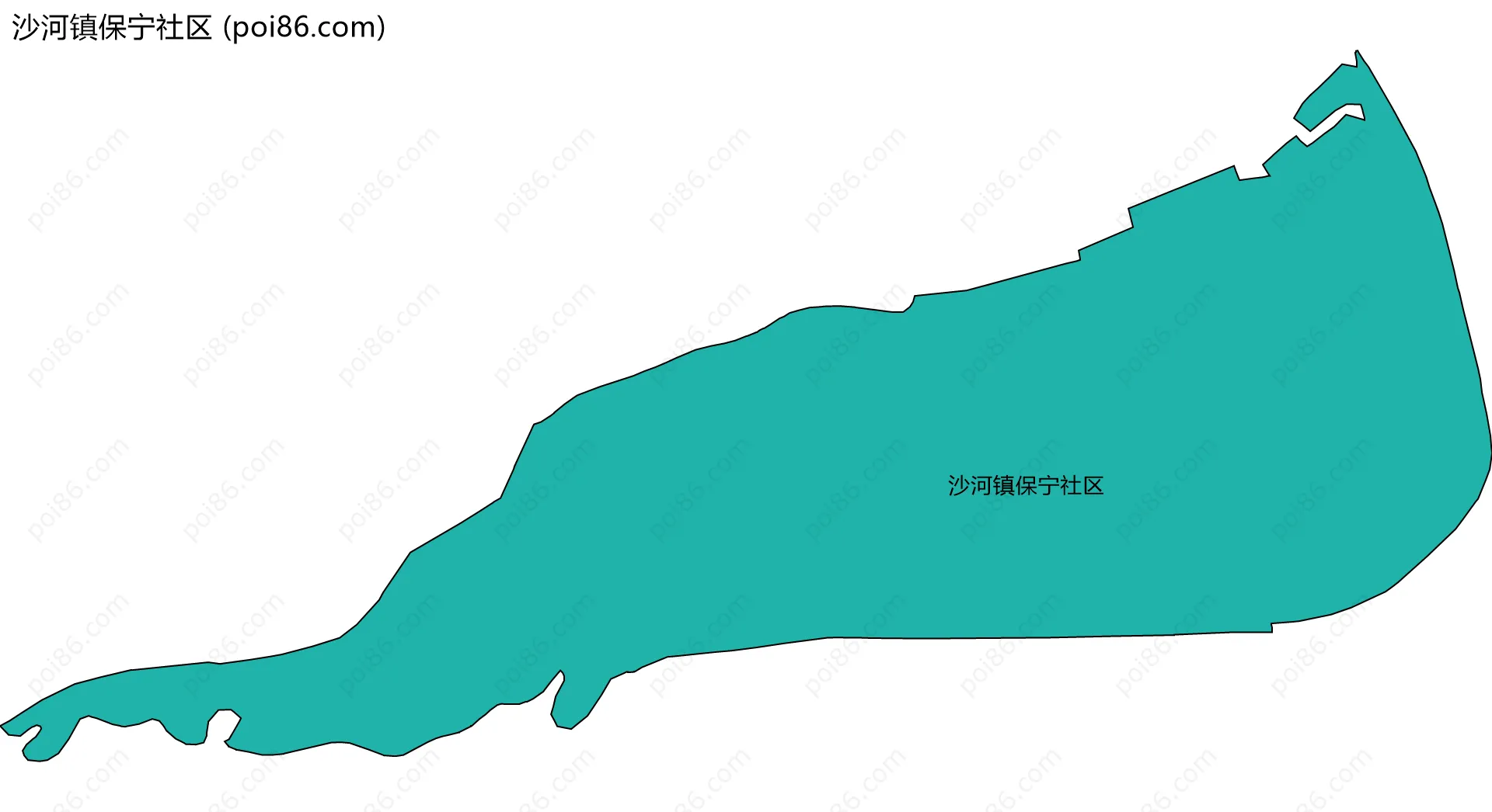 沙河镇保宁社区边界地图