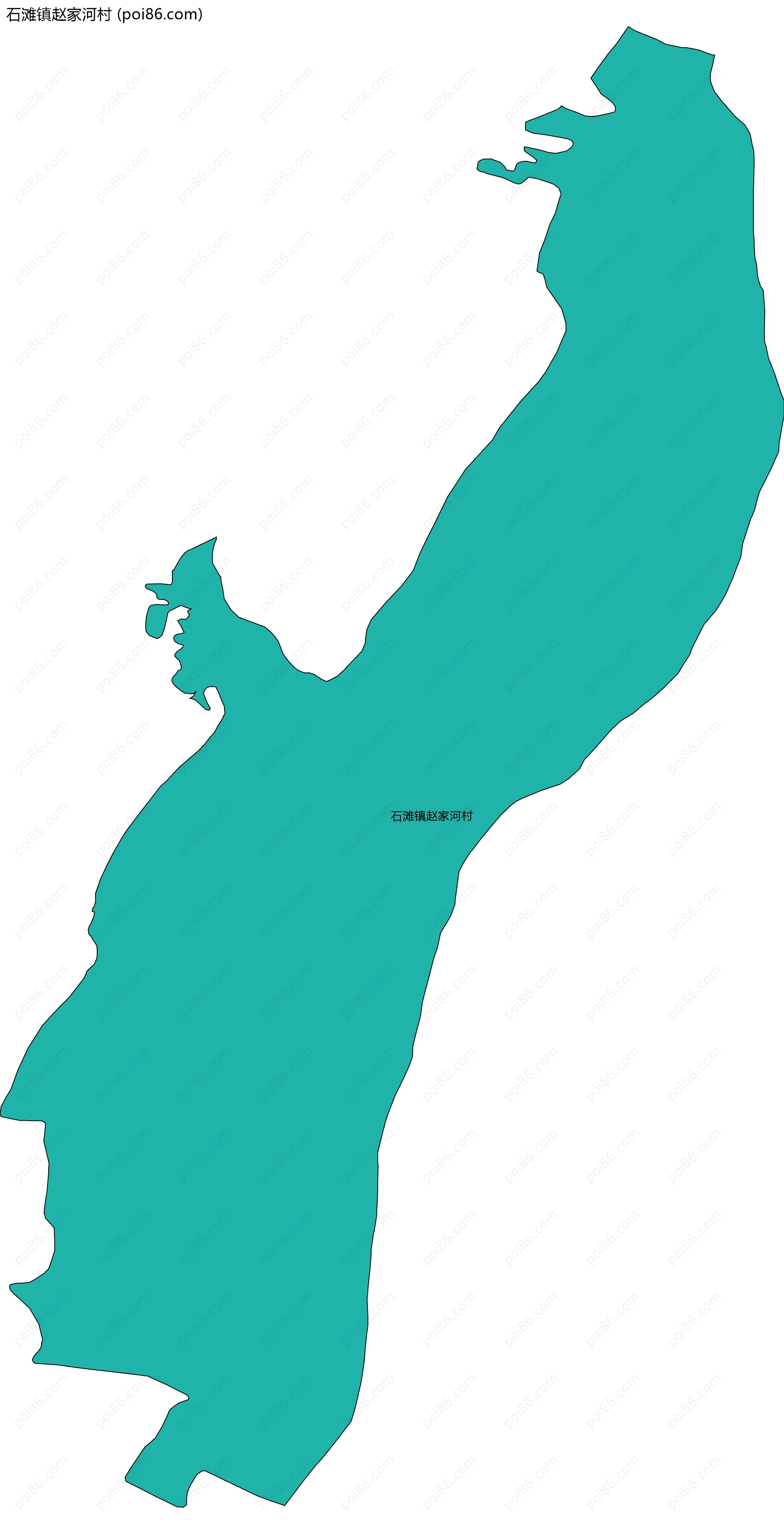 石滩镇赵家河村边界地图