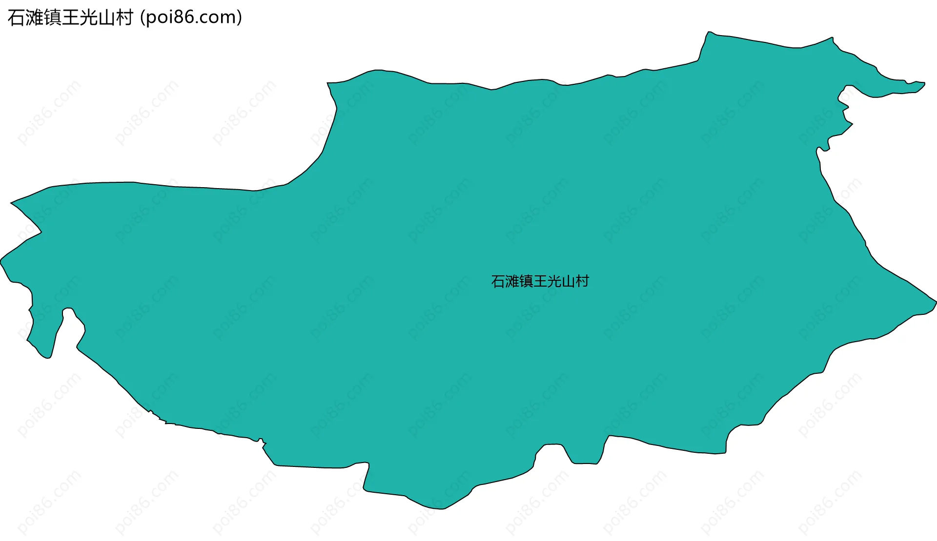 石滩镇王光山村边界地图