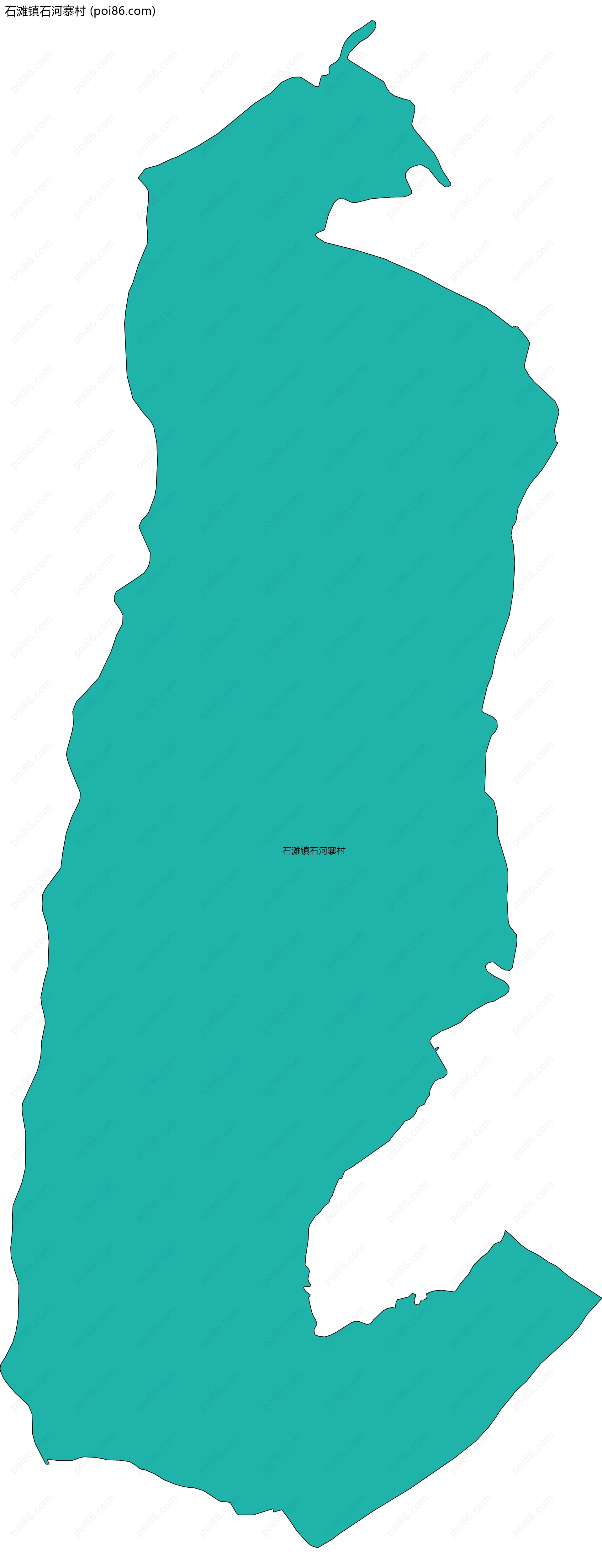 石滩镇石河寨村边界地图