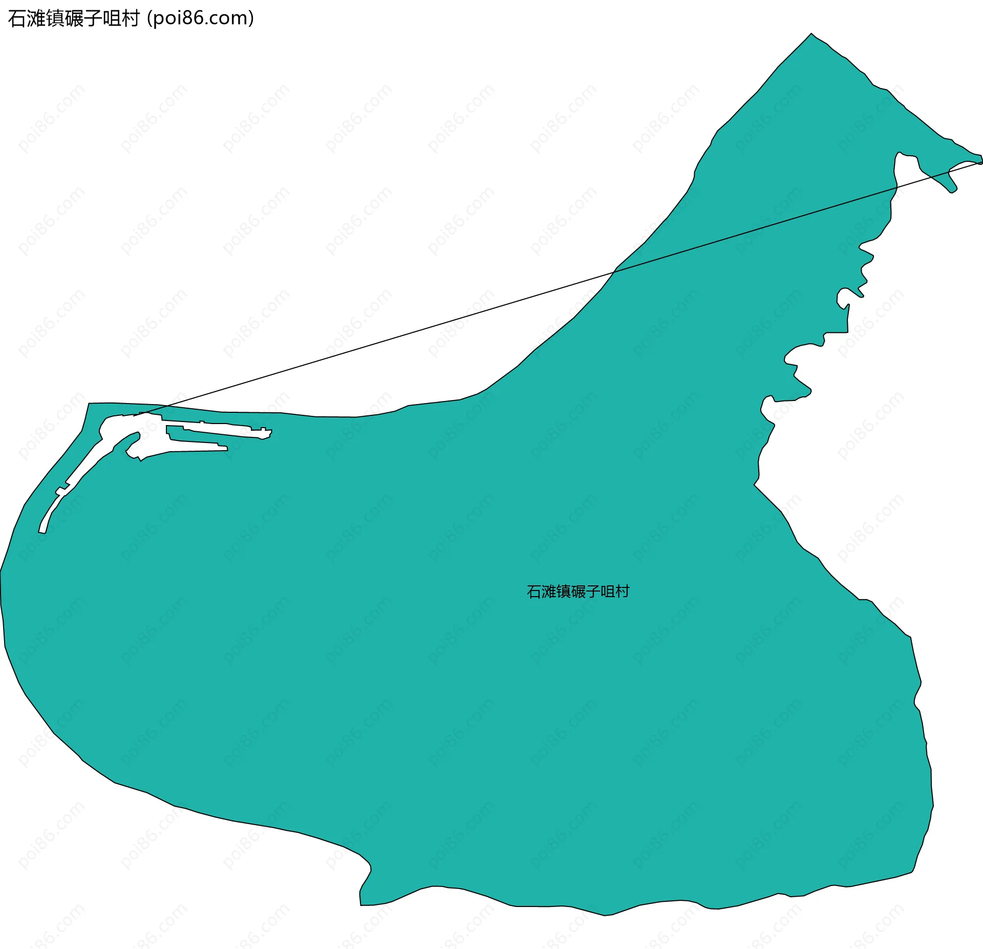 石滩镇碾子咀村边界地图