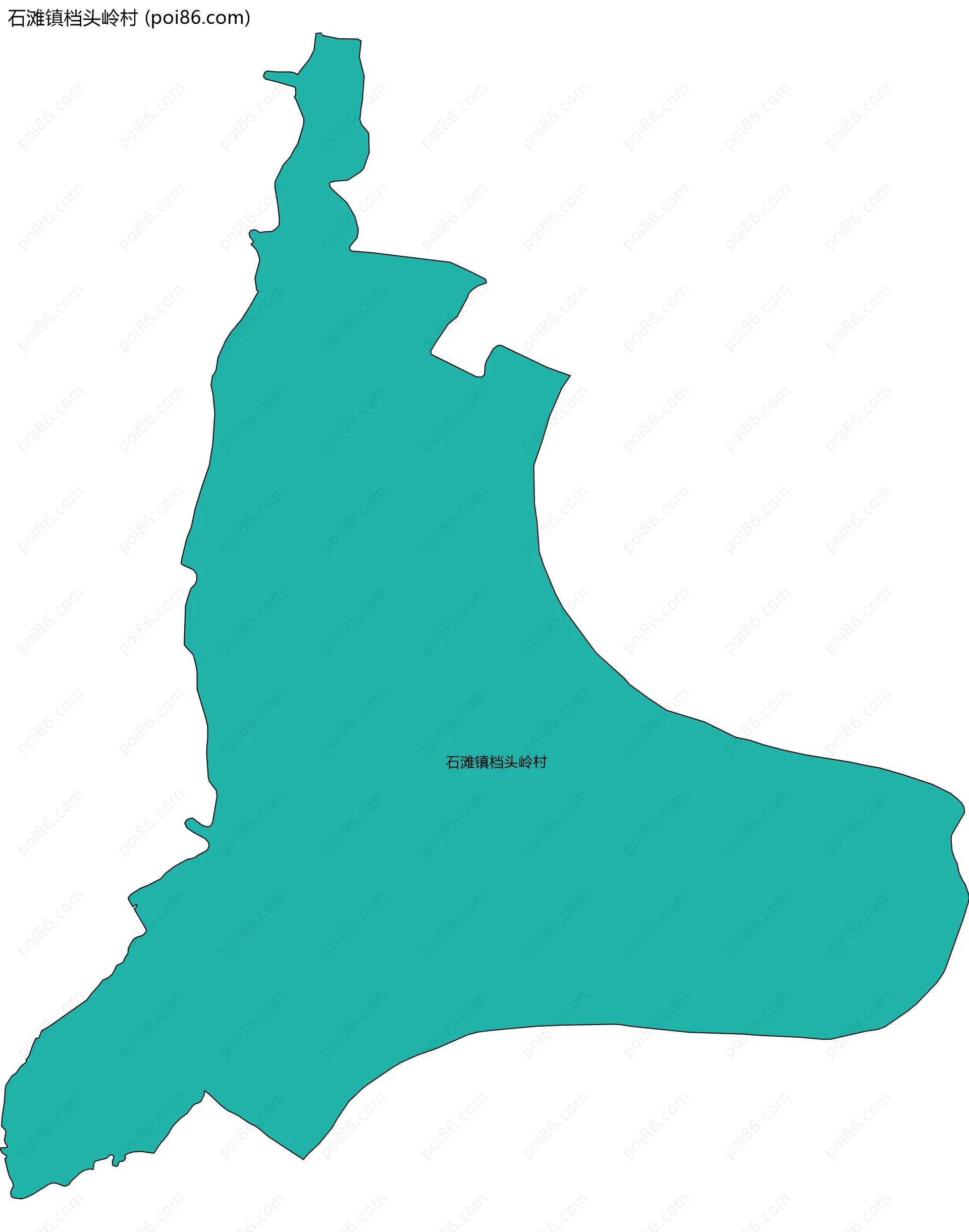 石滩镇档头岭村边界地图