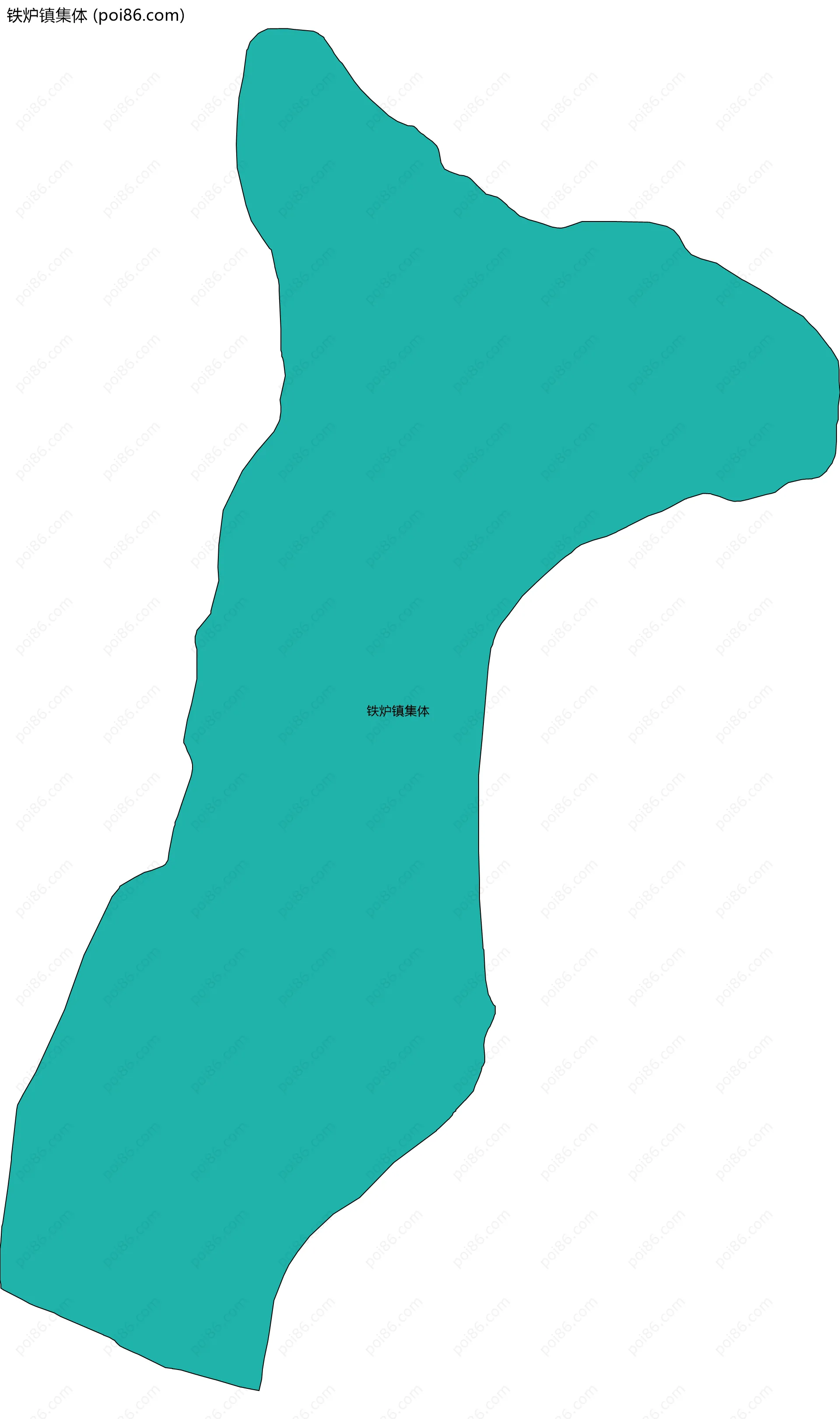 铁炉镇集体边界地图