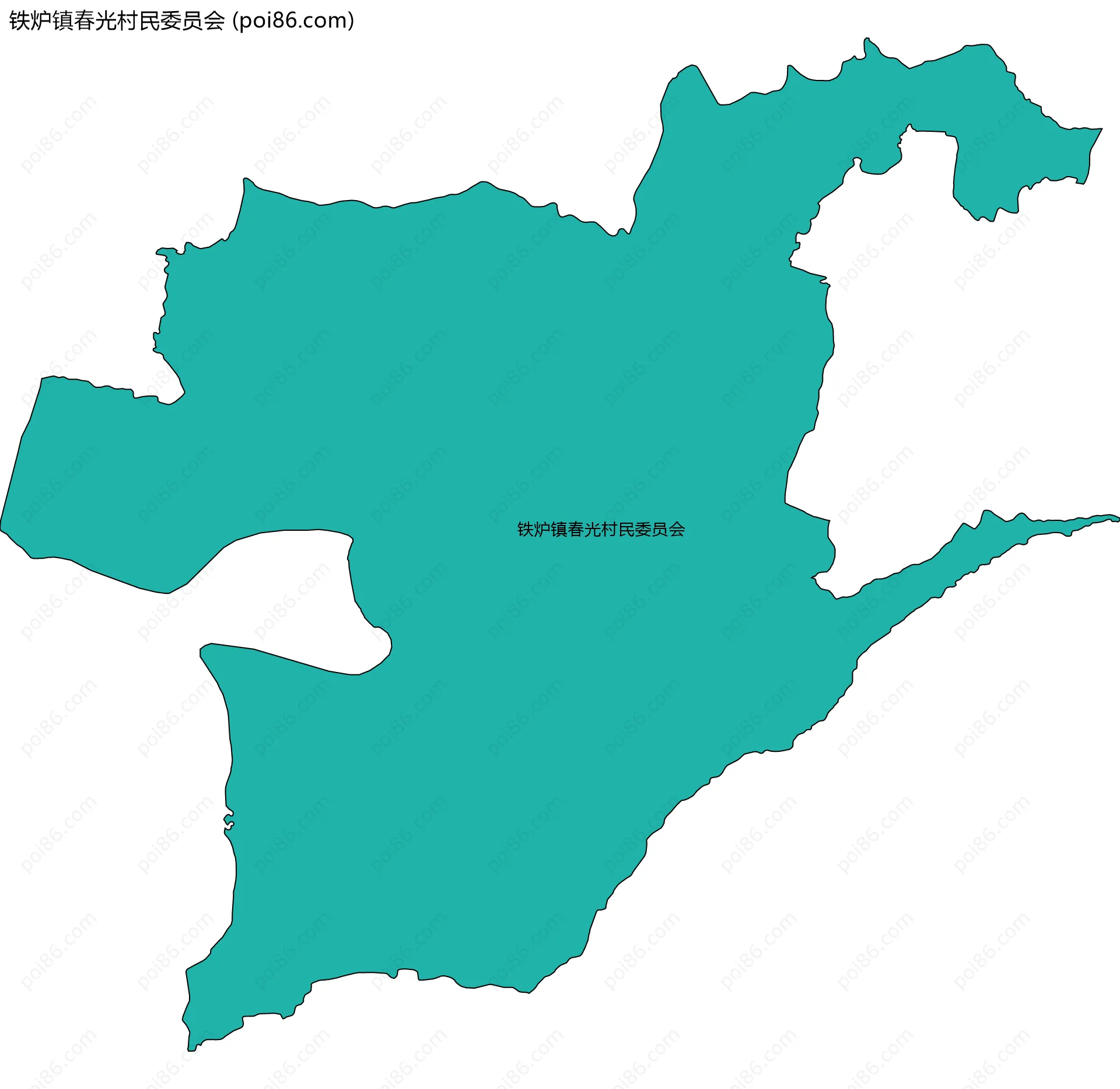 铁炉镇春光村民委员会边界地图