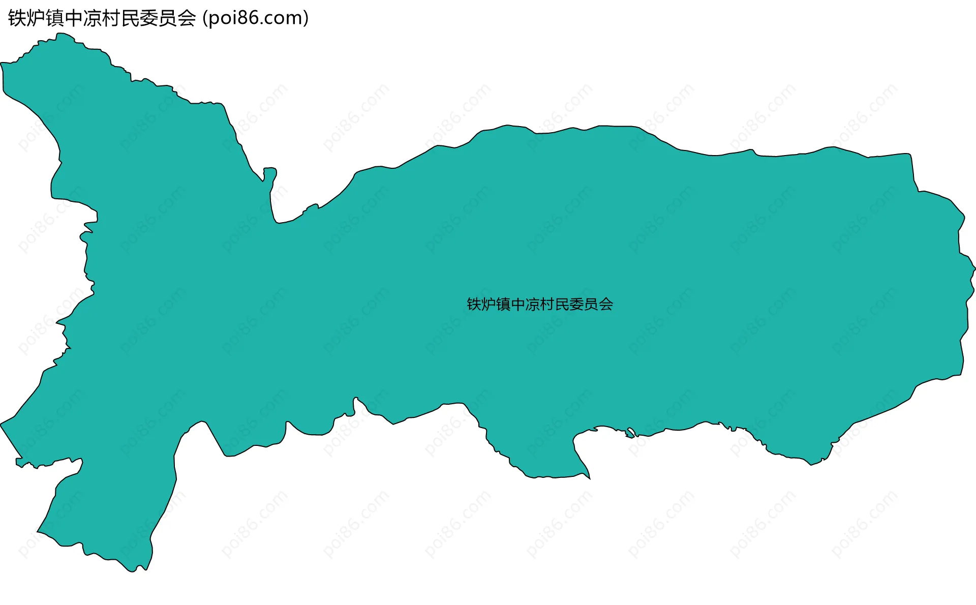 铁炉镇中凉村民委员会边界地图