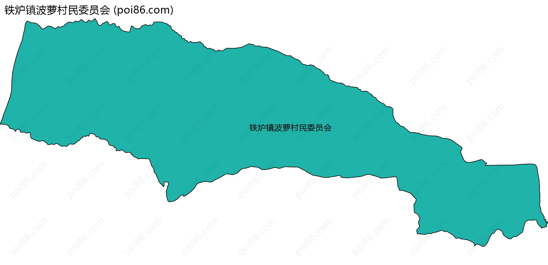 铁炉镇波萝村民委员会边界地图