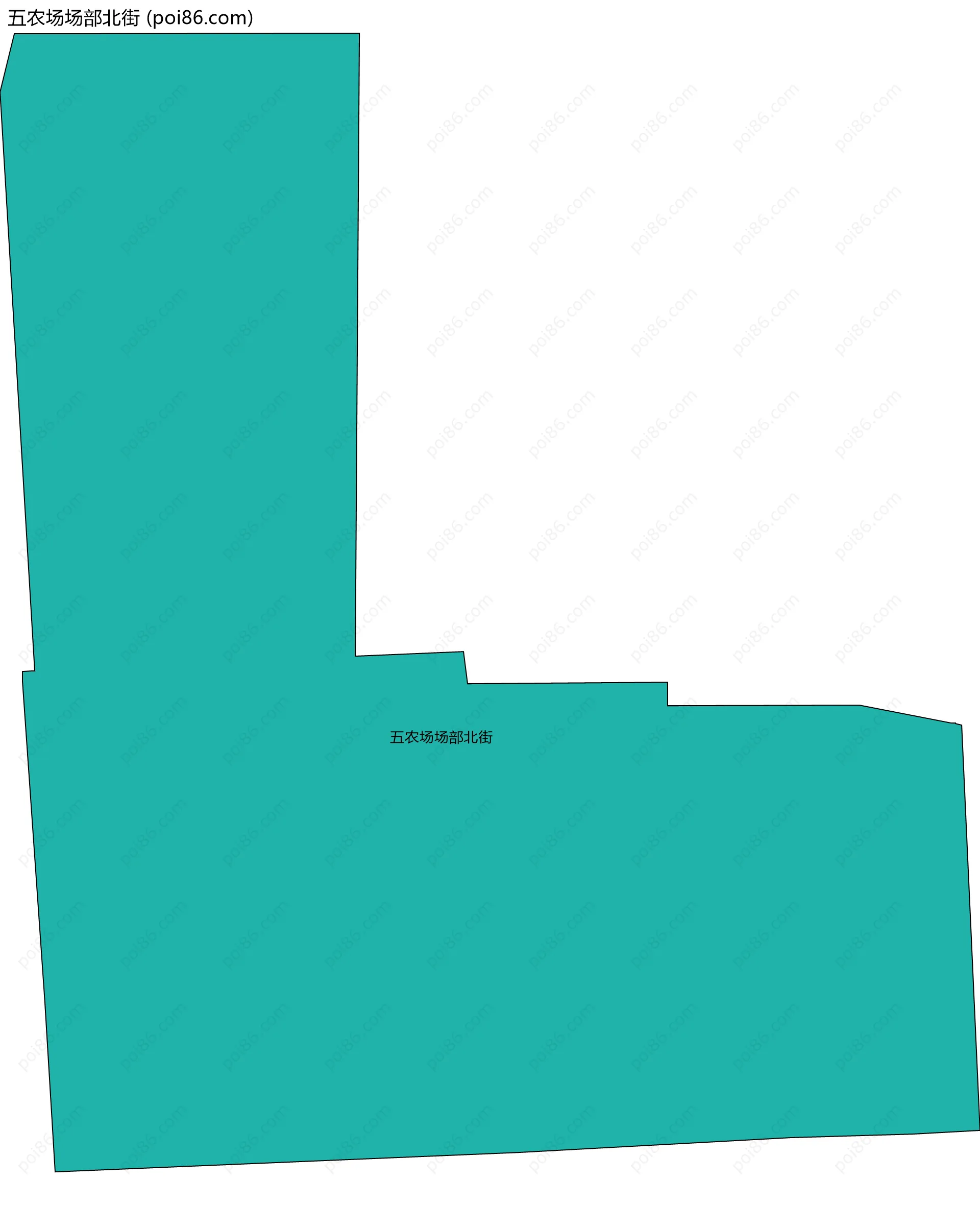 五农场场部北街边界地图