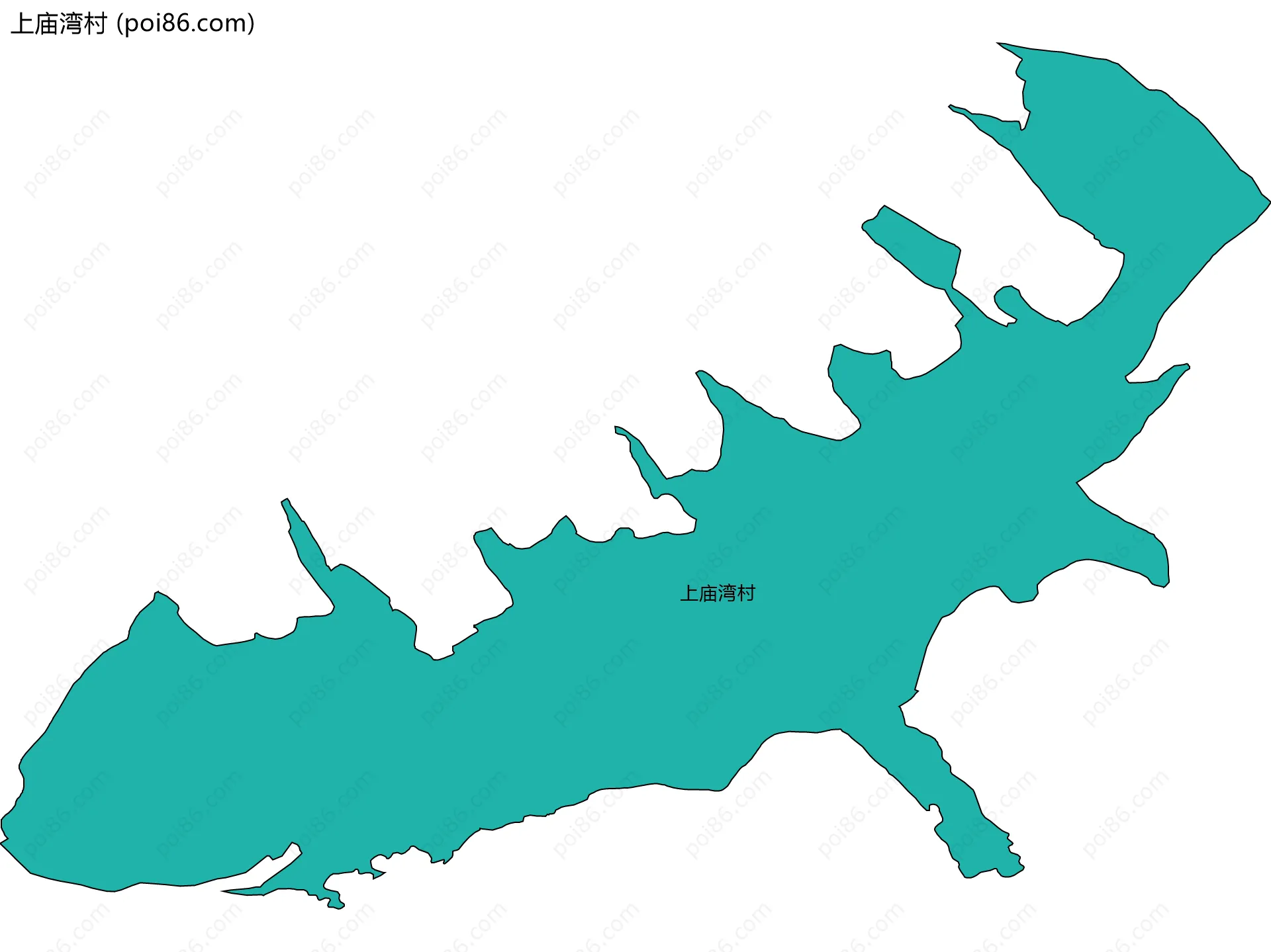 上庙湾村边界地图