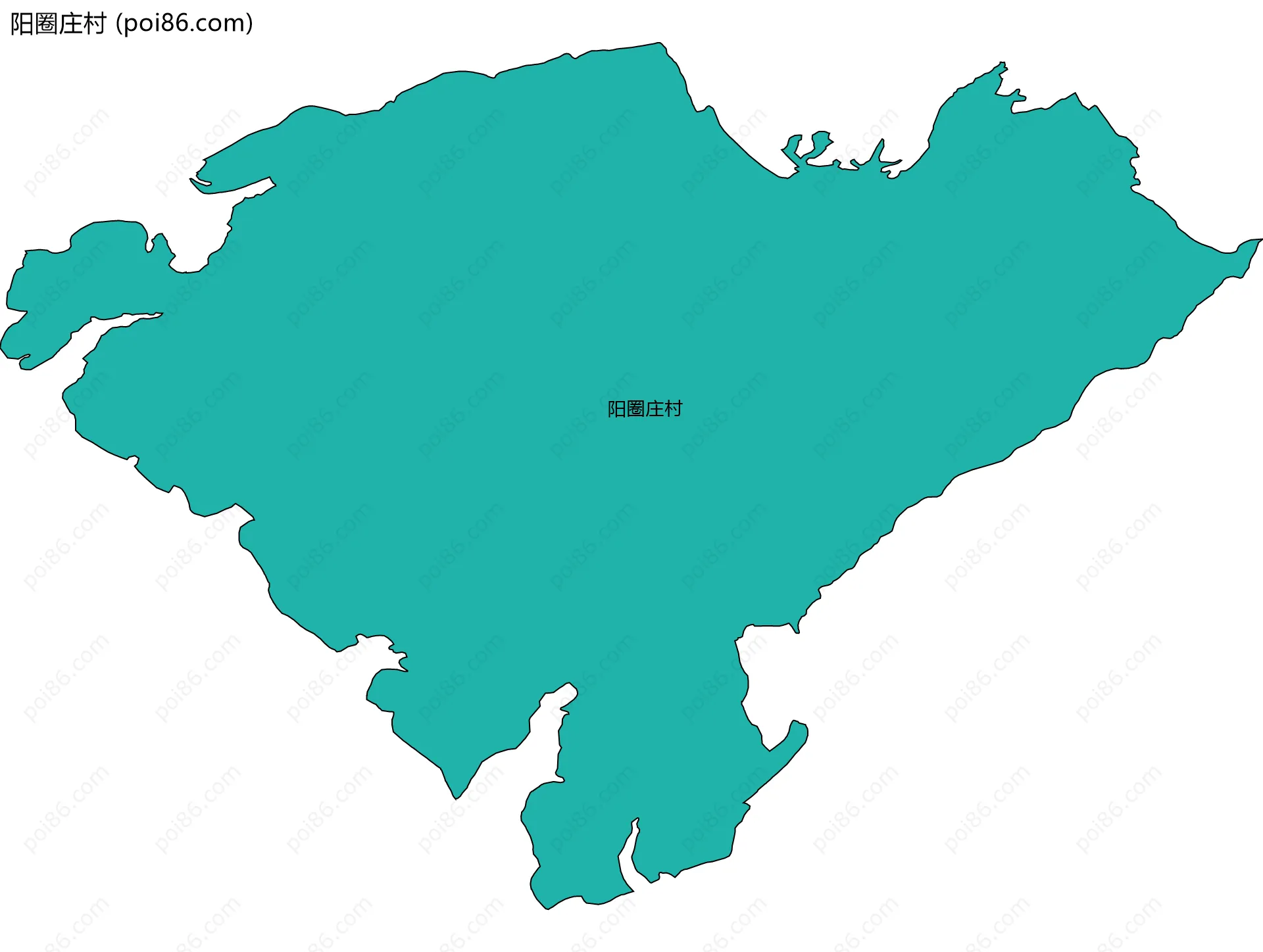 阳圈庄村边界地图