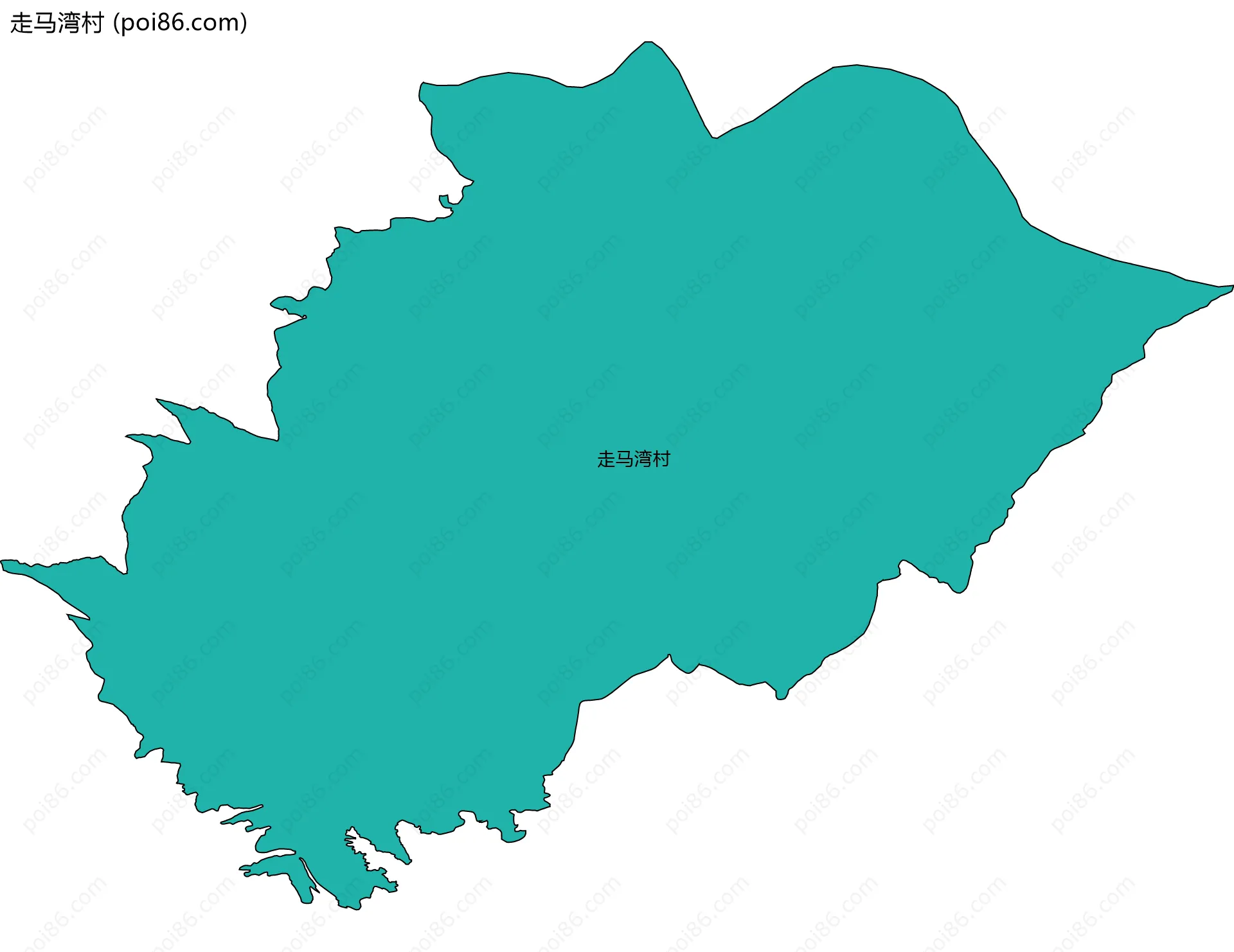 走马湾村边界地图
