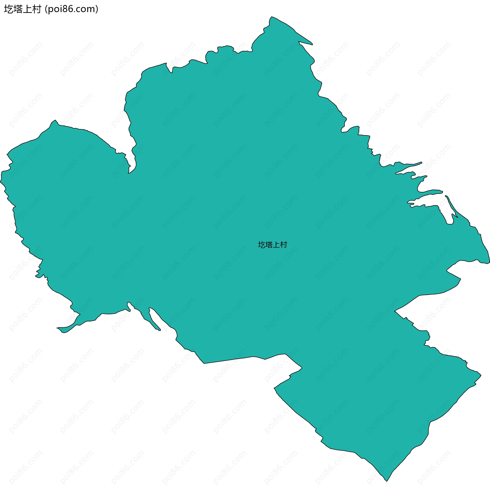 圪塔上村边界地图