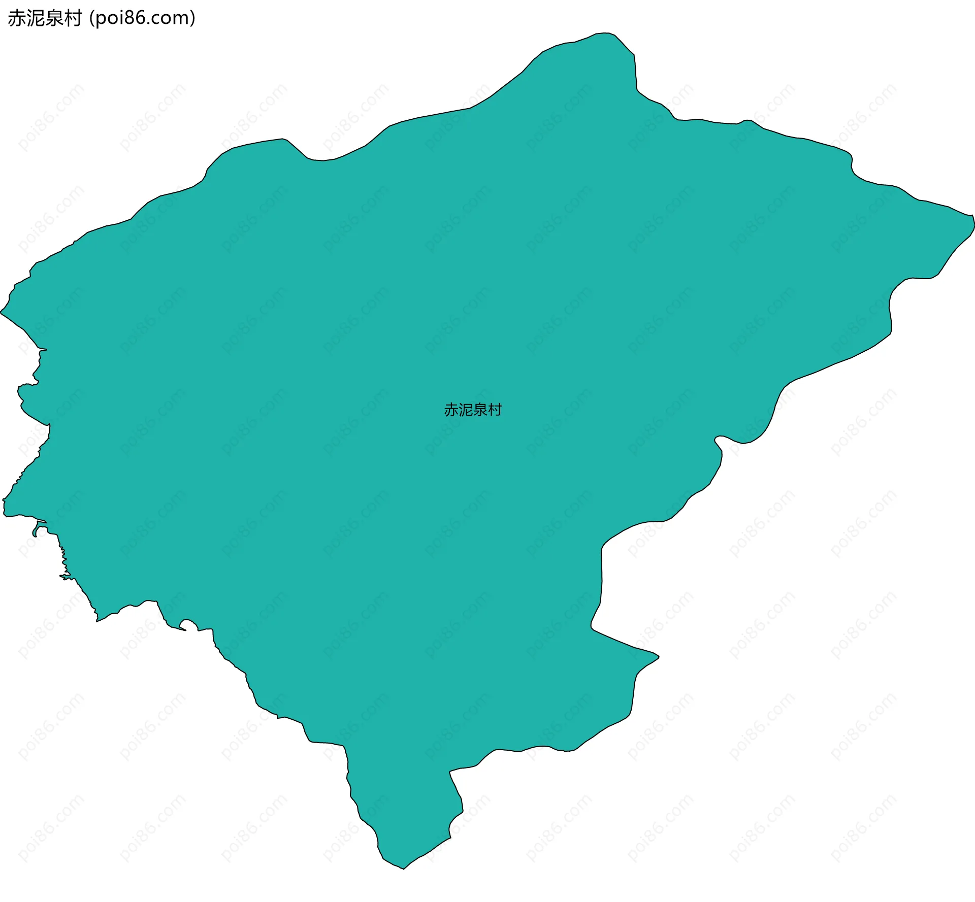 赤泥泉村边界地图