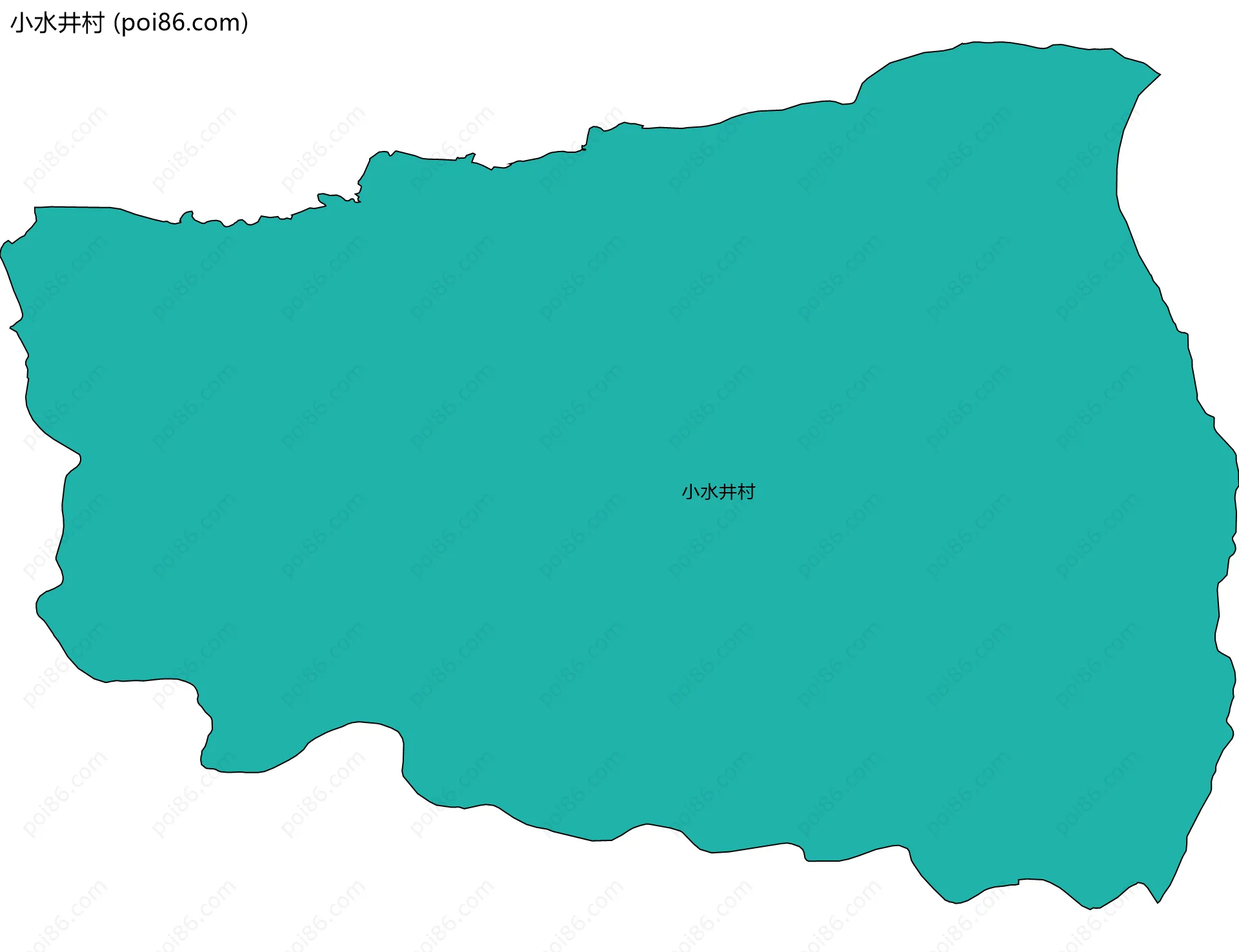 小水井村边界地图