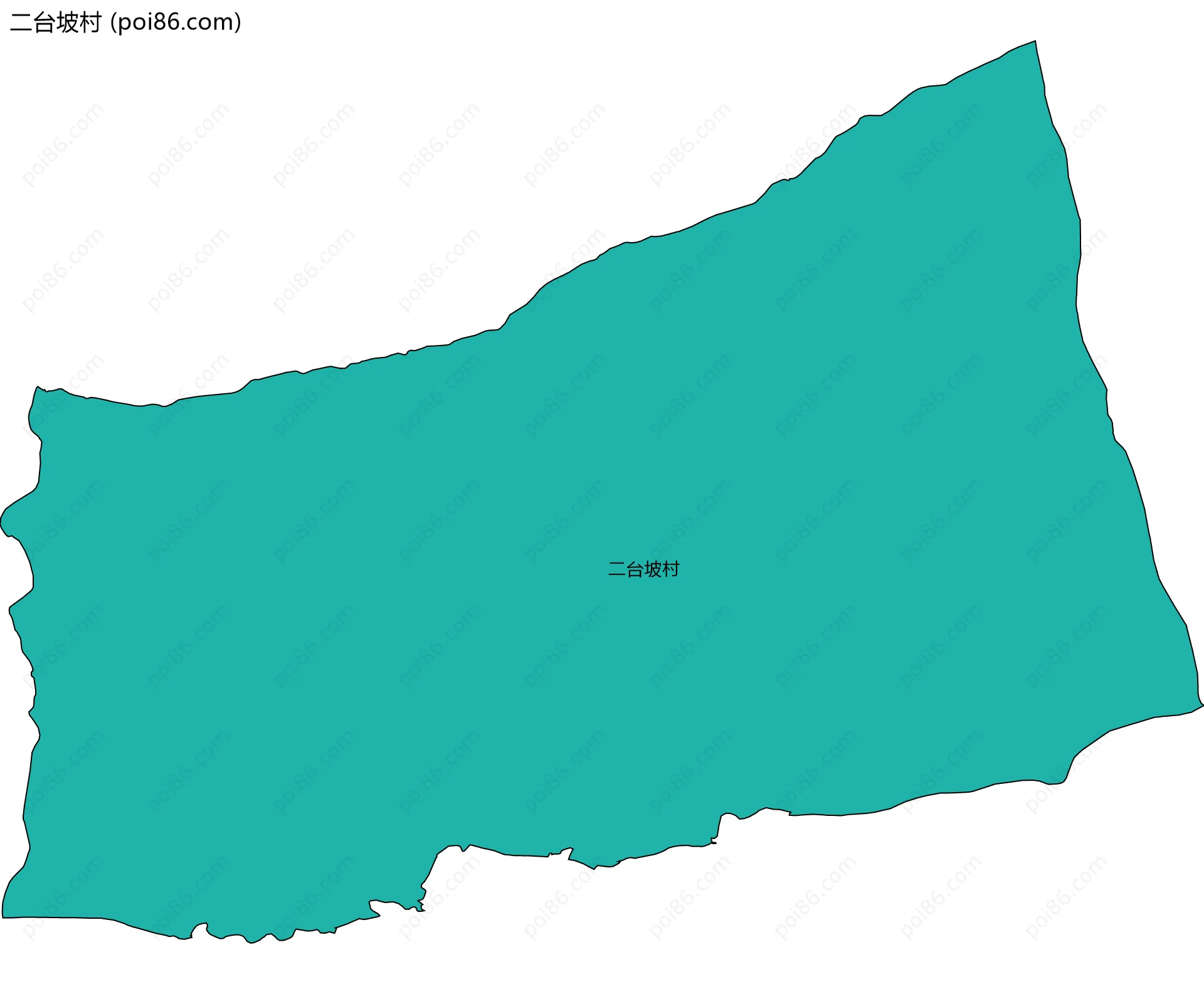二台坡村边界地图