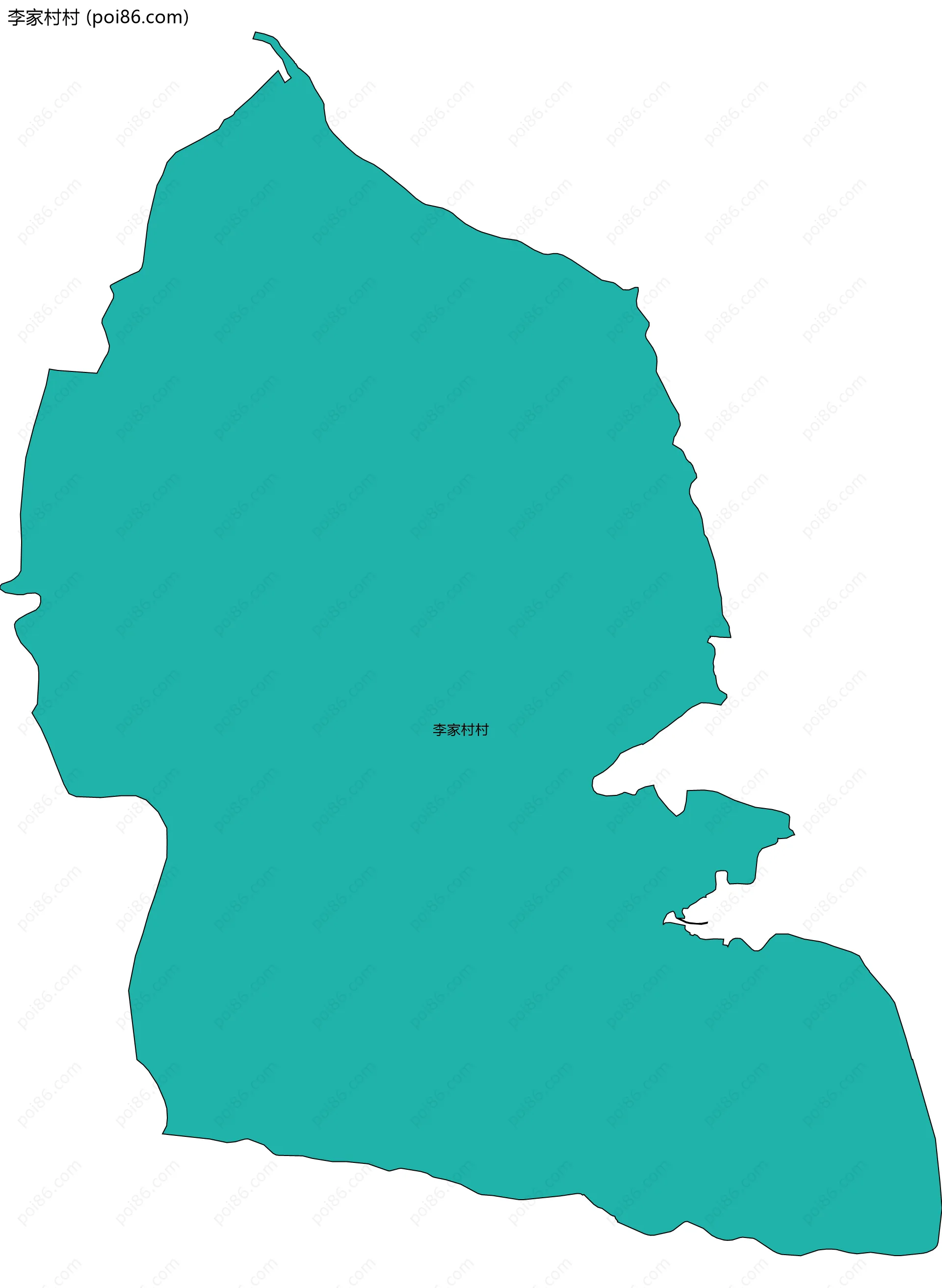 李家村村边界地图
