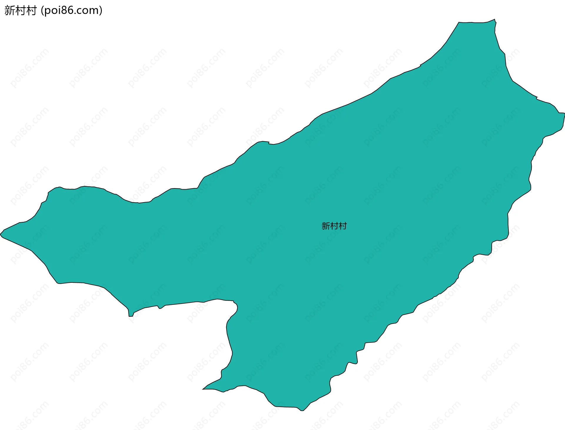 新村村边界地图