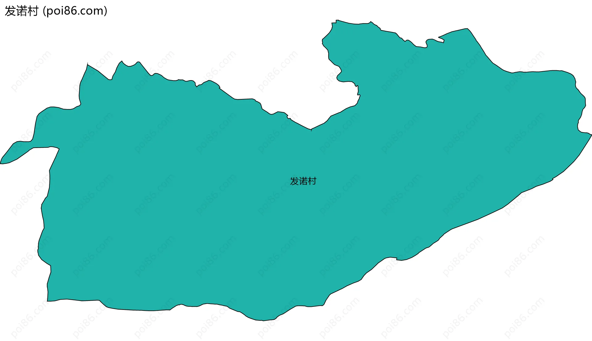 发诺村边界地图