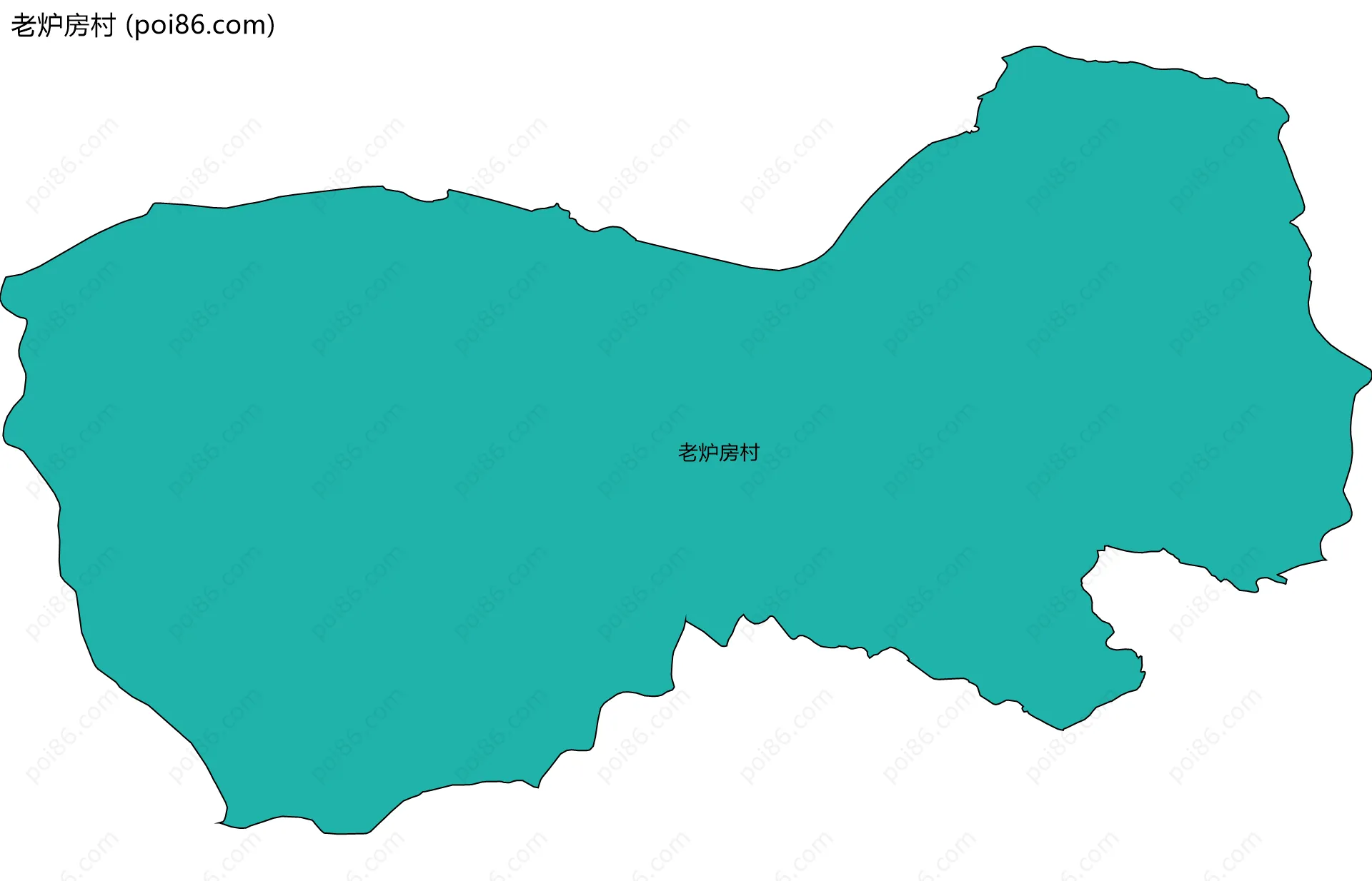 老炉房村边界地图