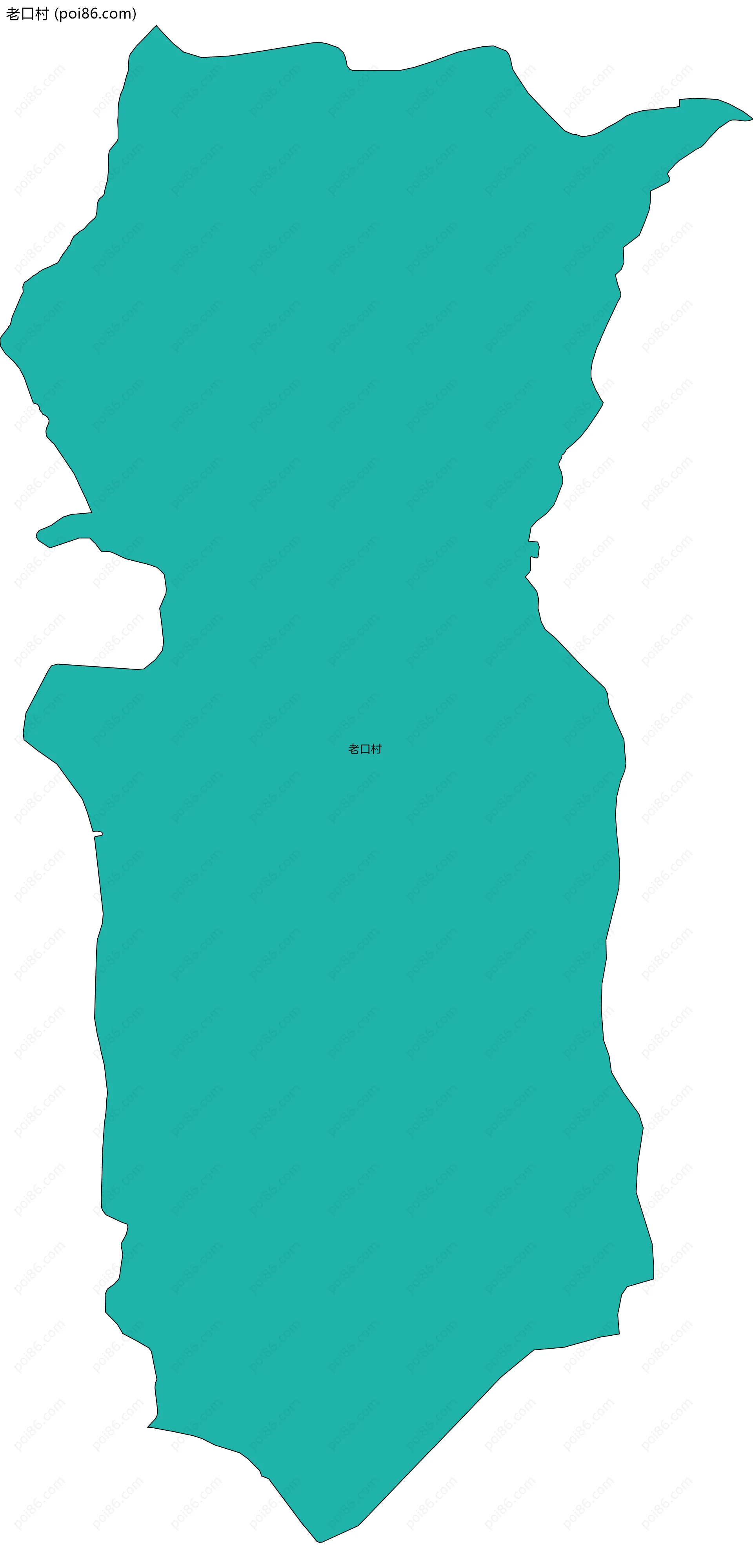 老口村边界地图