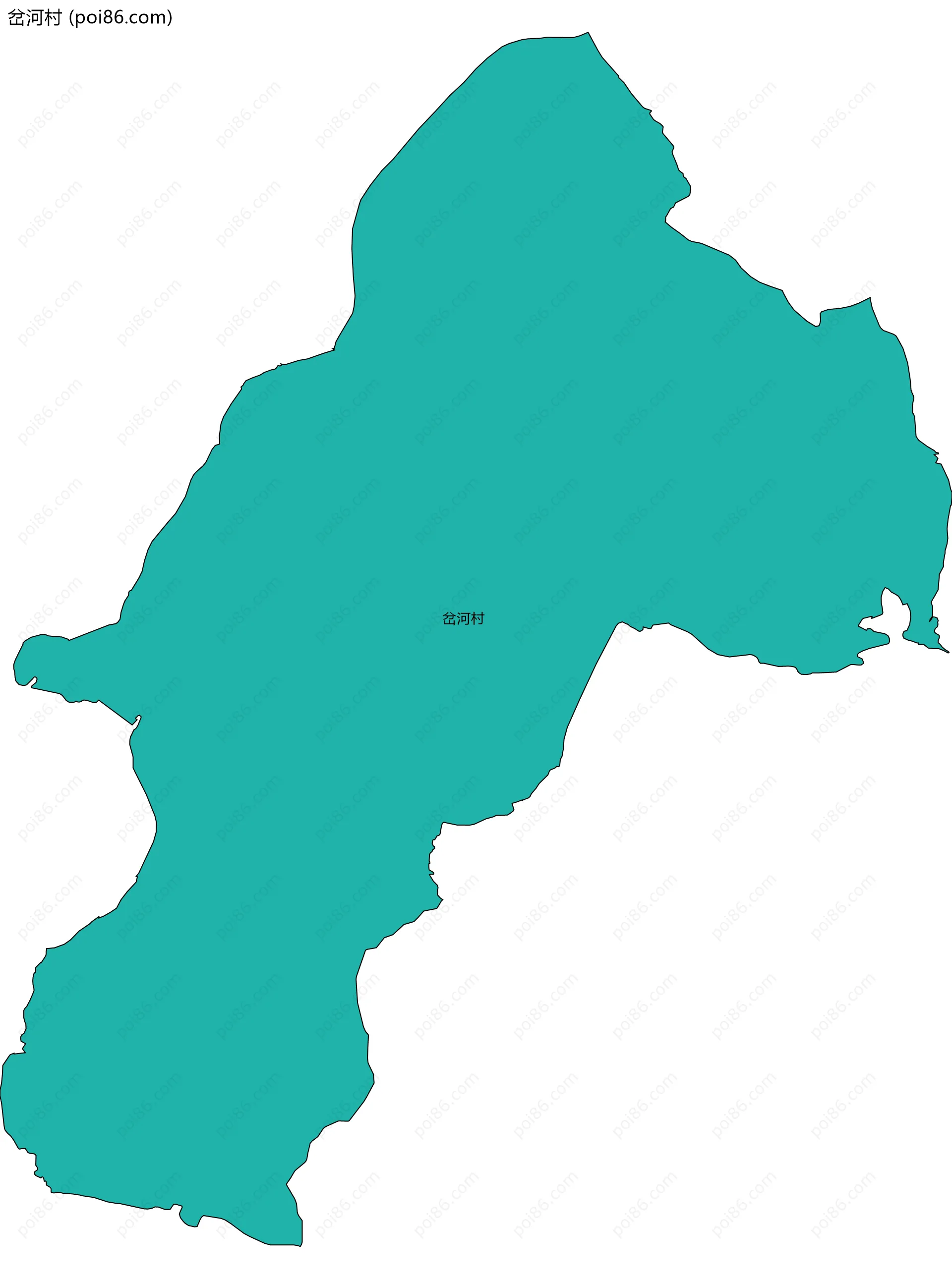 岔河村边界地图