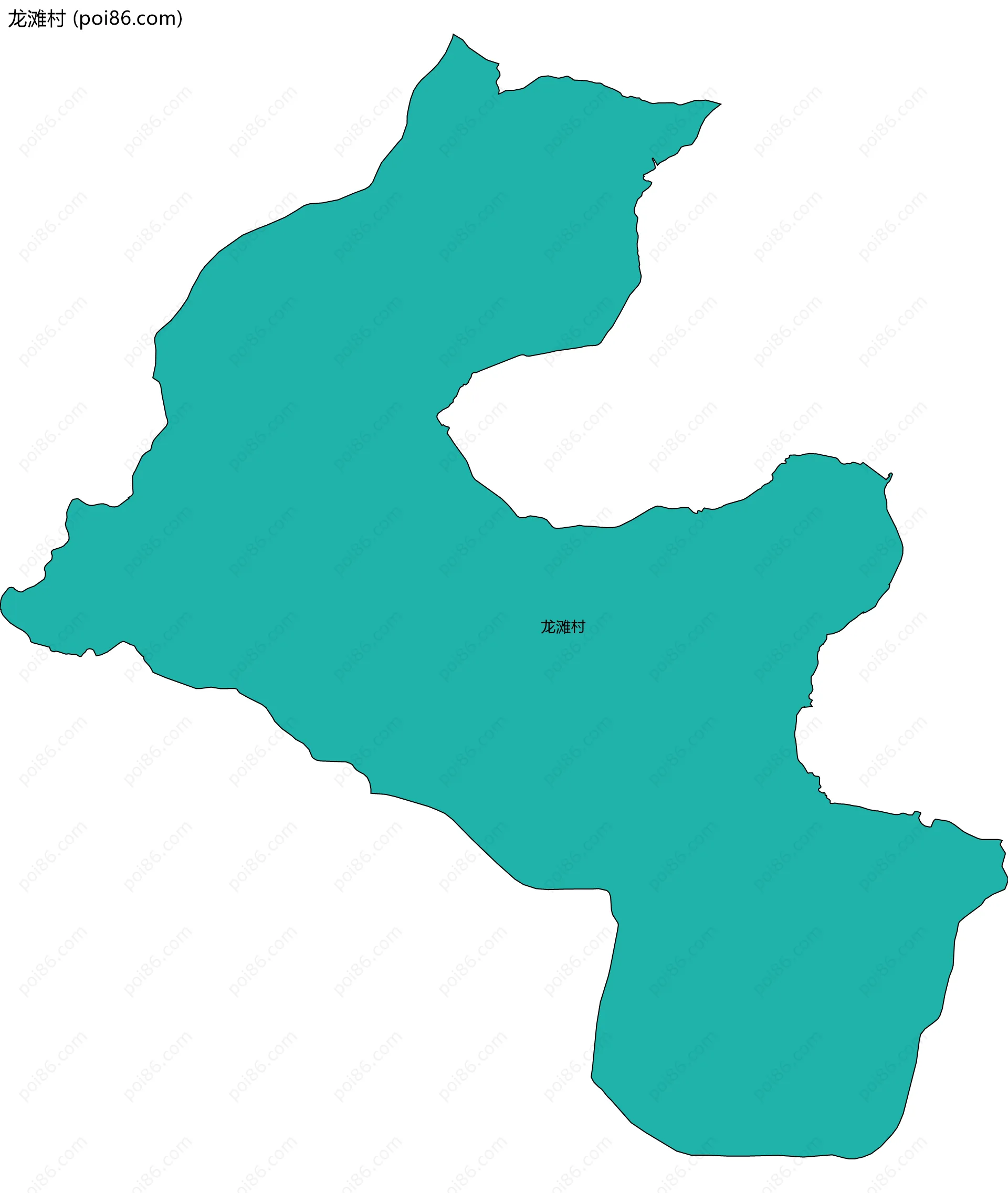 龙滩村边界地图