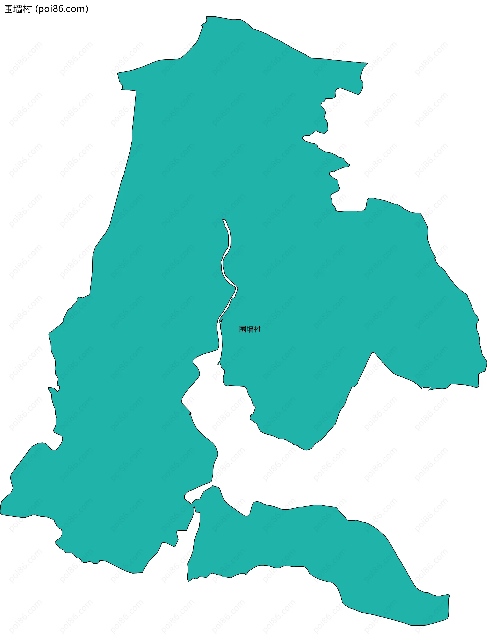 围墙村边界地图