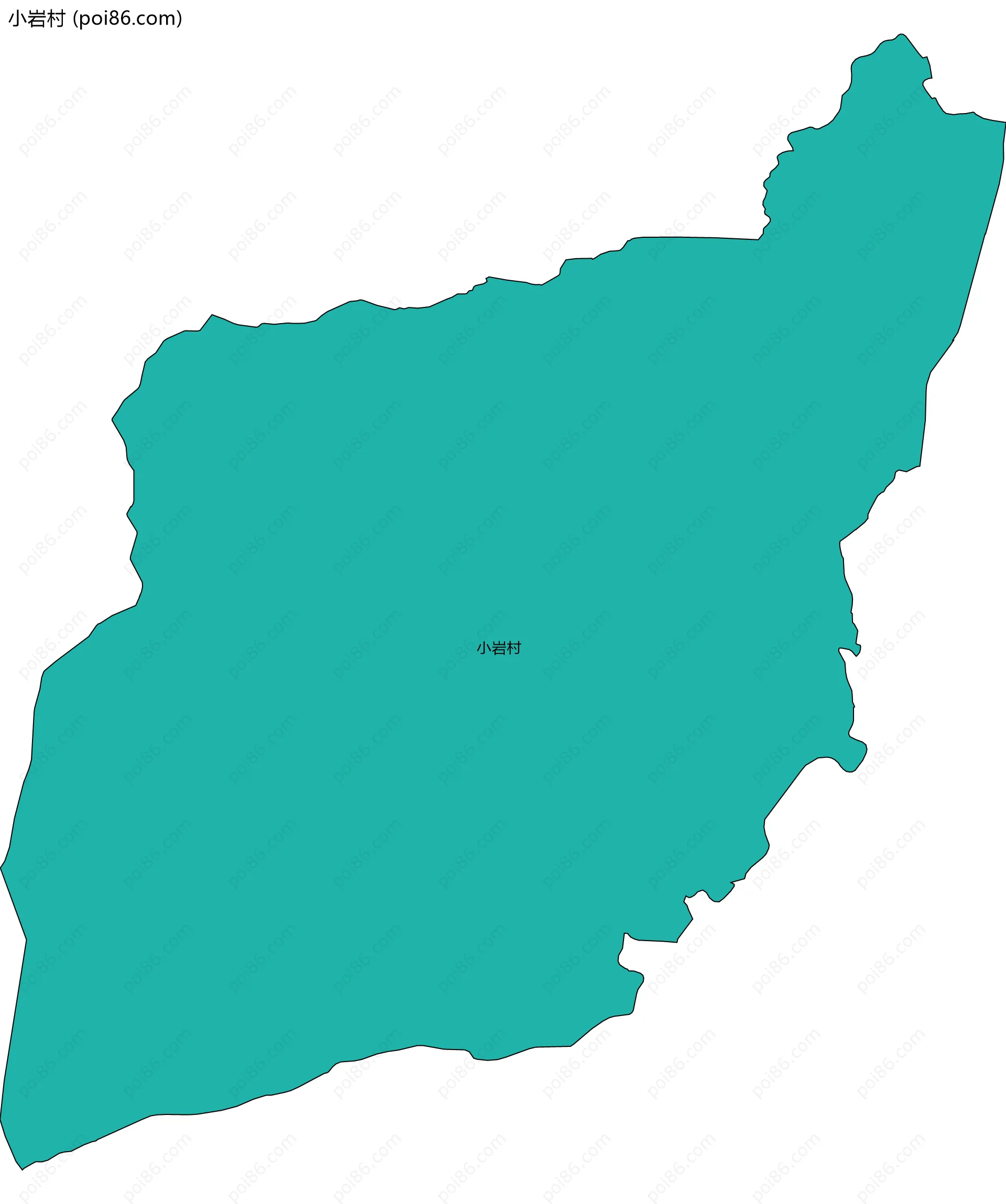 小岩村边界地图