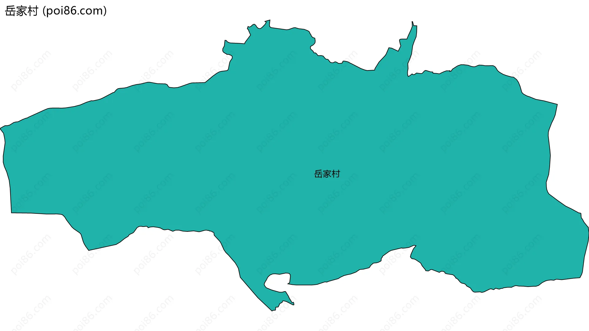 岳家村边界地图