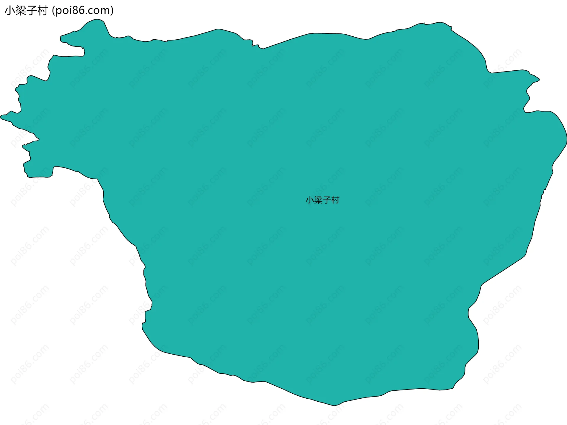 小梁子村边界地图