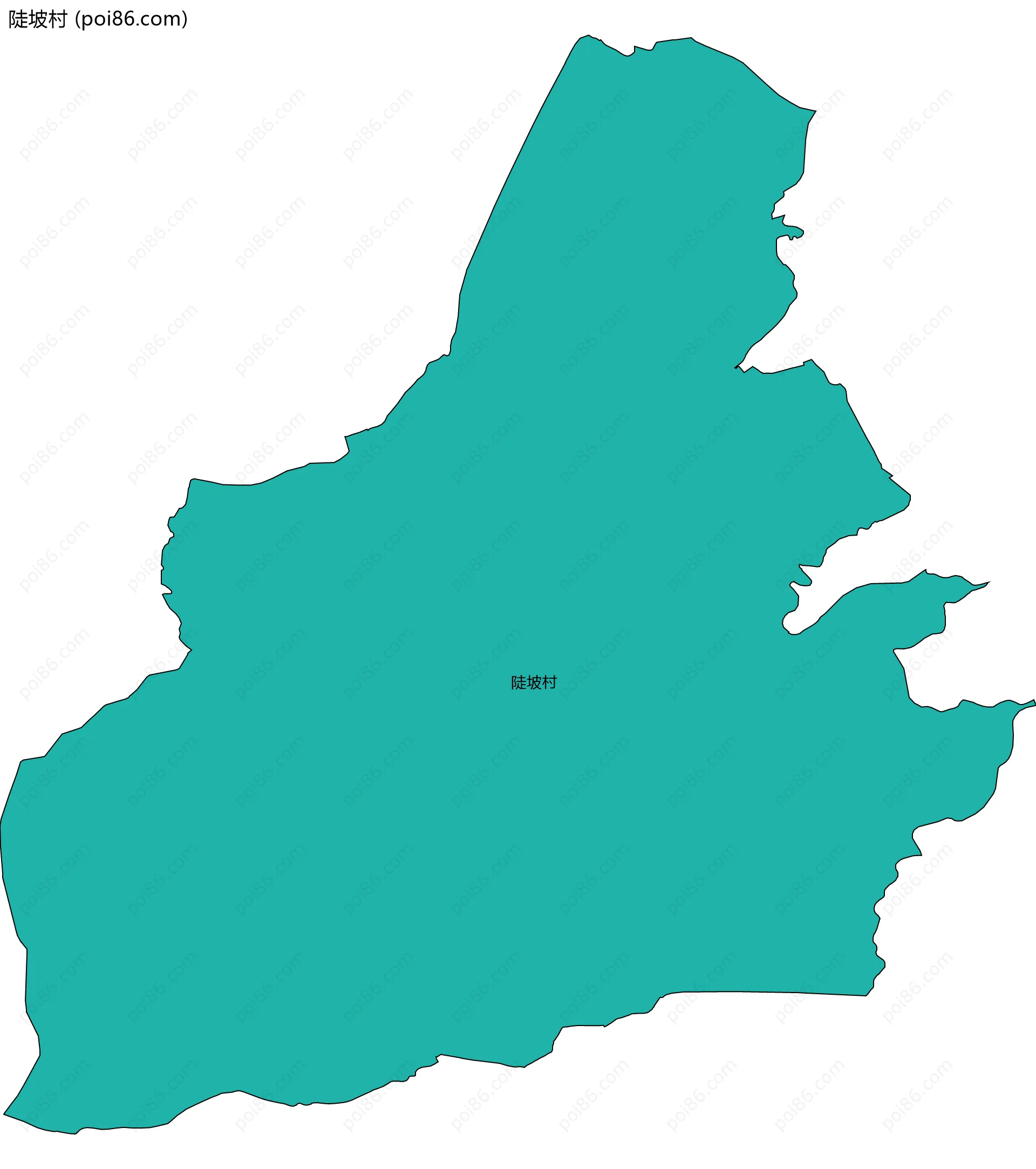 陡坡村边界地图