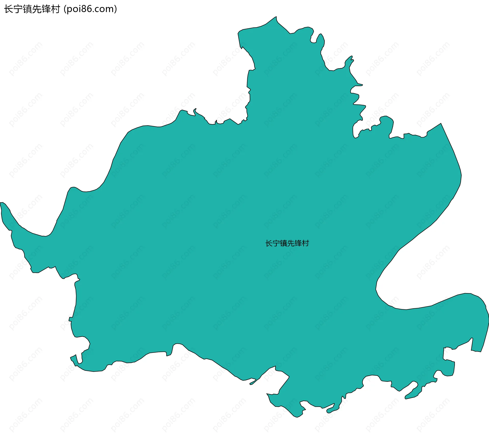 长宁镇先锋村边界地图