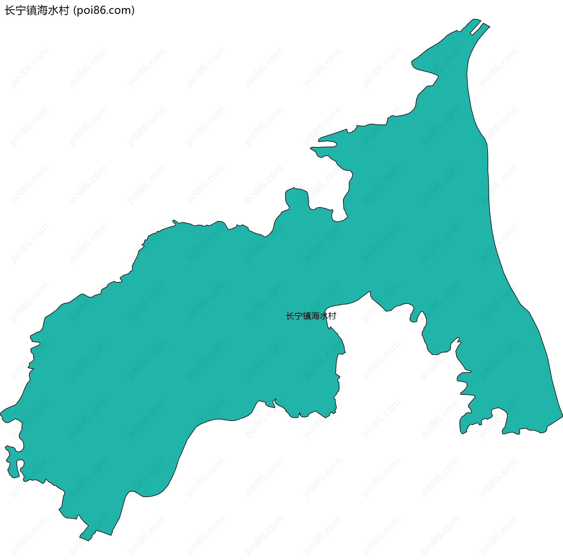 长宁镇海水村边界地图