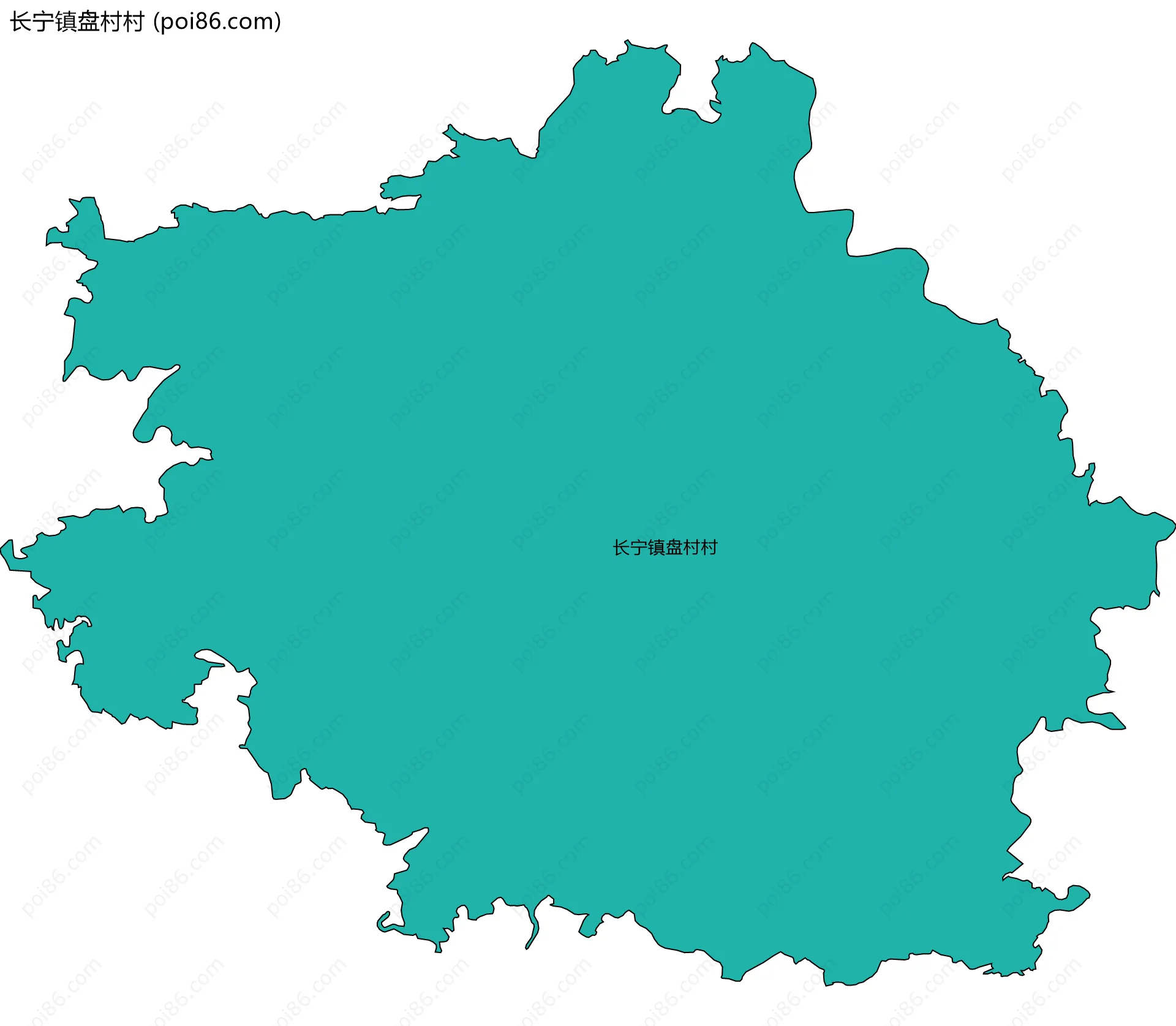 长宁镇盘村村边界地图
