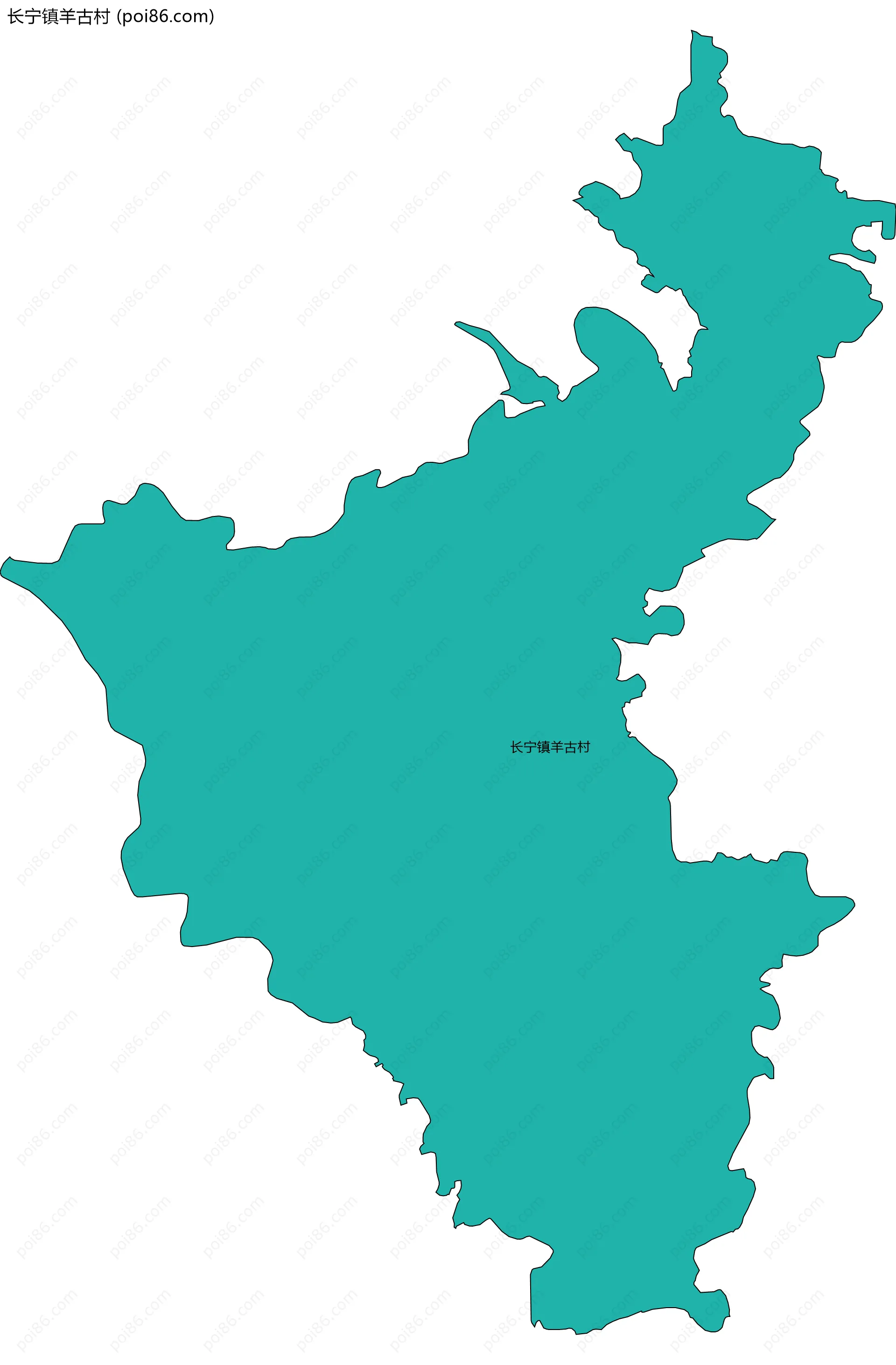 长宁镇羊古村边界地图