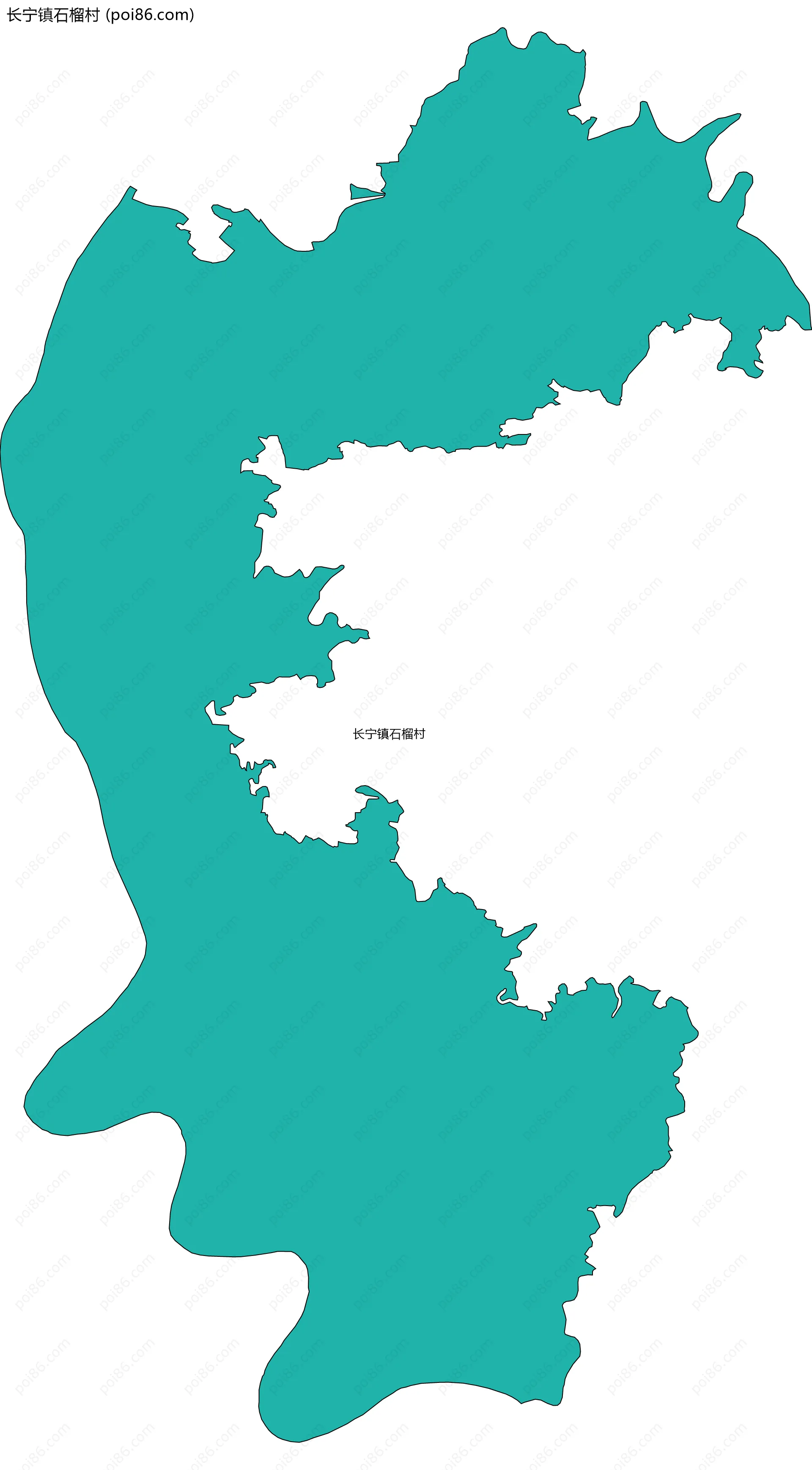 长宁镇石榴村边界地图