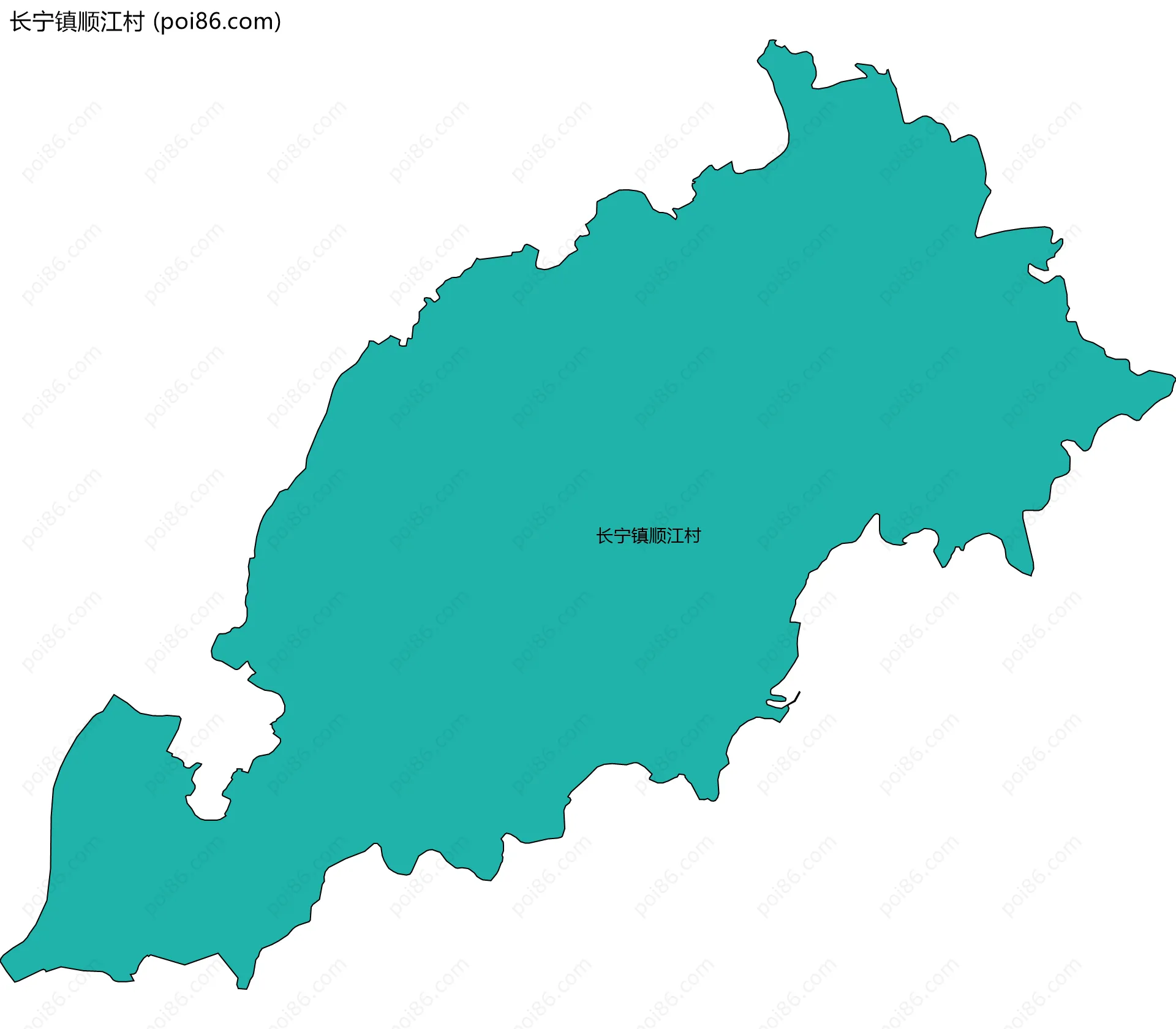 长宁镇顺江村边界地图